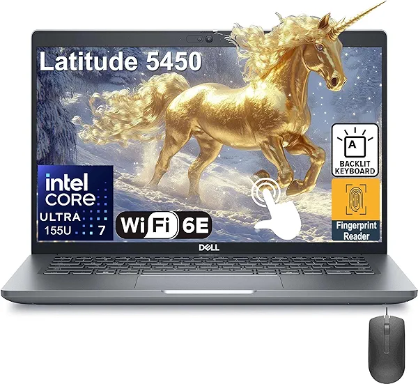 Dell Latitude 14 5450 14" Touchscreen FHD Business Laptop Computer, Intel Ultra 7 155U (Beat i7-1355U), 32GB DDR5 RAM, 1TB PCIe SSD, WiFi 6E, Backlit Keyboard, Fingerprint Reader, Windows 11 Pro