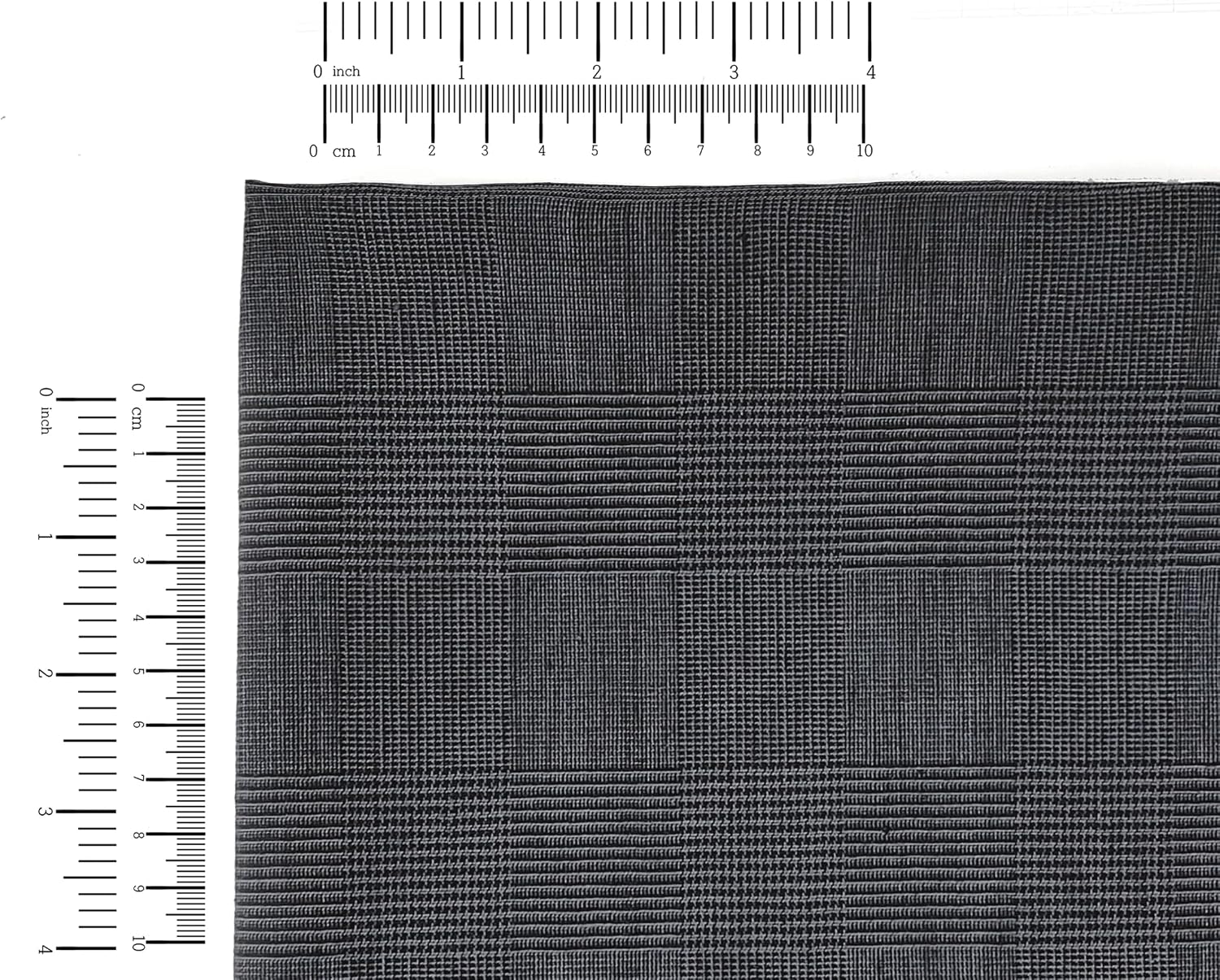 Grey Glen Plaid Linen/Cotton Stretch Fabric – Soft, Pre-Washed 8067 Grey(Dark)