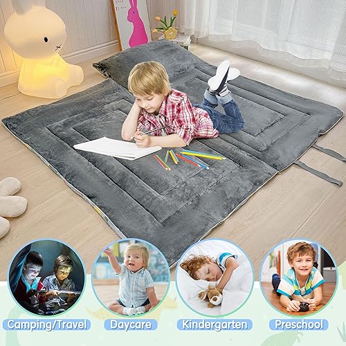Miniatura 7 de Sacos de dormir para niños y niñas, saco de dormir espacial con estrellas que brillan en la oscuridad, tapete para siesta súper suave para fiestas