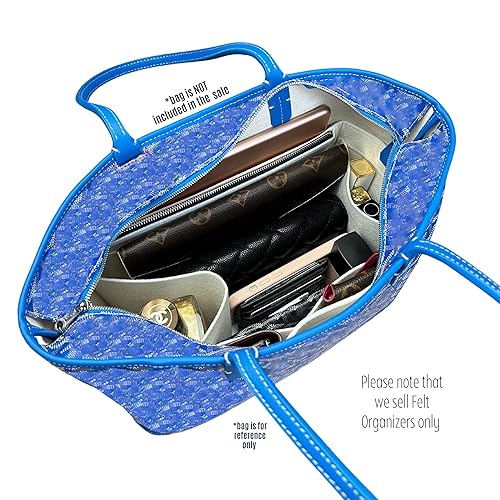 Miniatura 7 de Purse Organizer for Artois MM Bag Organizer, Artois PM Bag Organizer, Artois MM Insert, Handmade 3mm Wool Premium Felt Snug Sturdy Silver Zipper