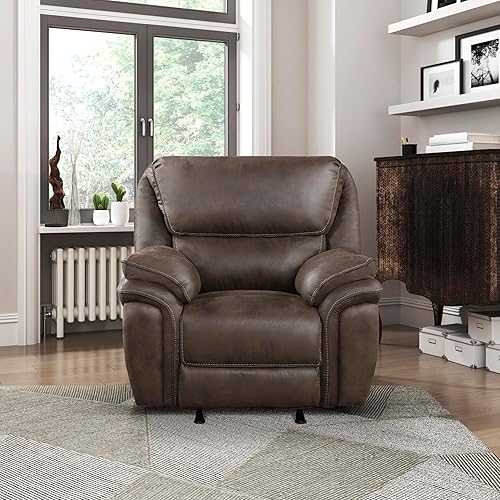 Miniatura 2 de Lexicon Dorritt Silla reclinable manual de microfibra, color marrón Marrón,Arena (manual),Arena (potencia),Gris