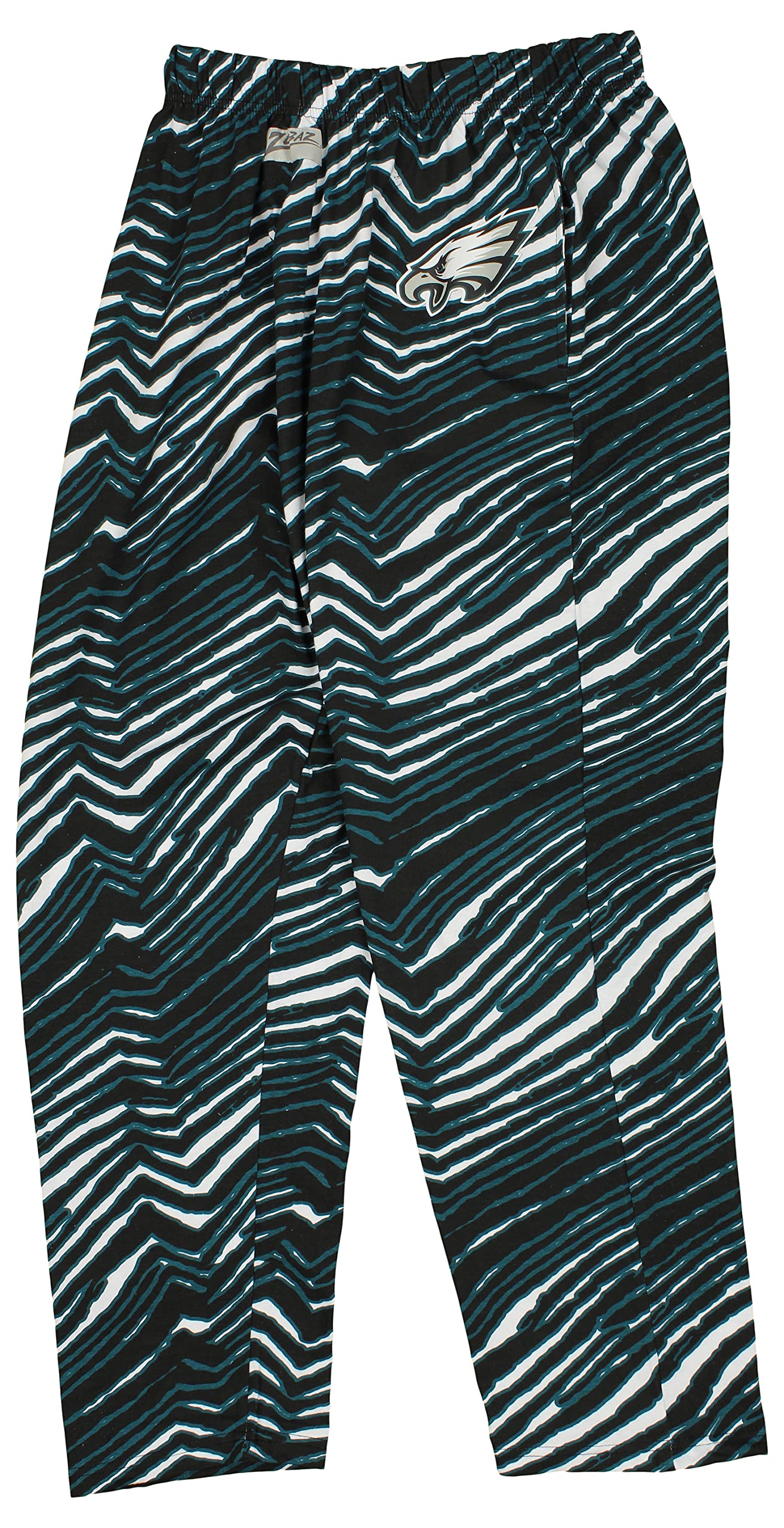 Zubaz 00 NFL Men's Classic Zebra Print Left Hip Team Logo Pant, Philadelphia Eagles 2, Large