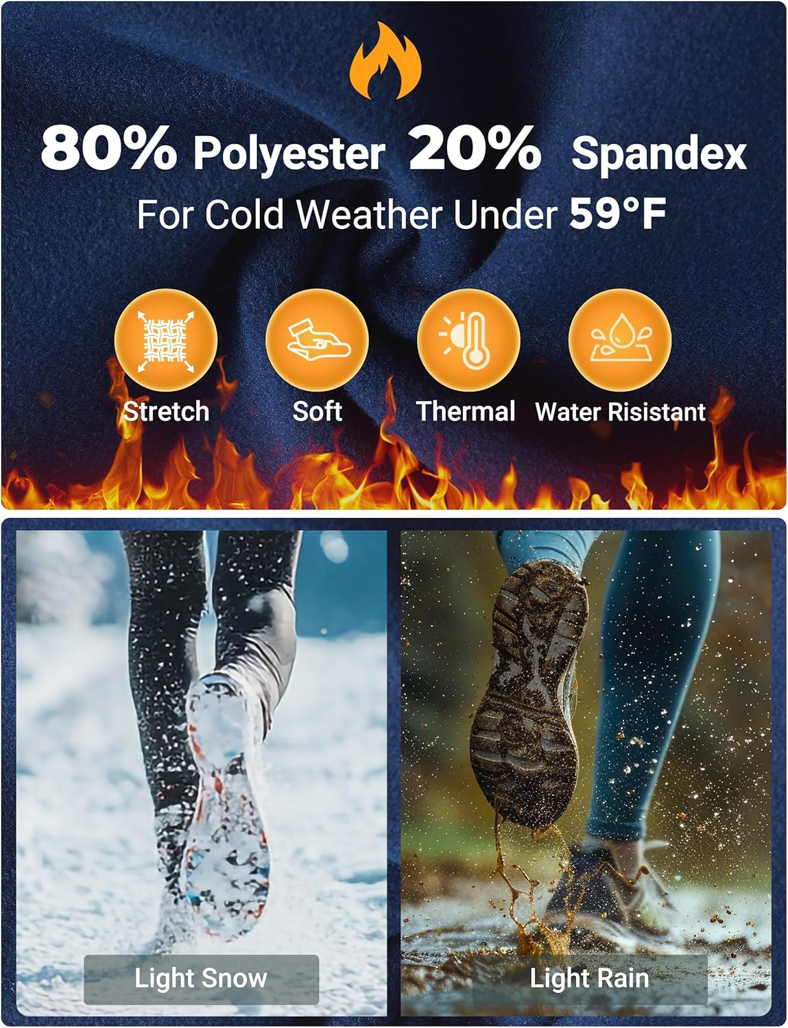 FitsT4 Sports Women's Winter Horse Riding Pants with Zipper Pockets Full Seat Riding Tights Fleece Lined Equestrian Breeches - Image 4