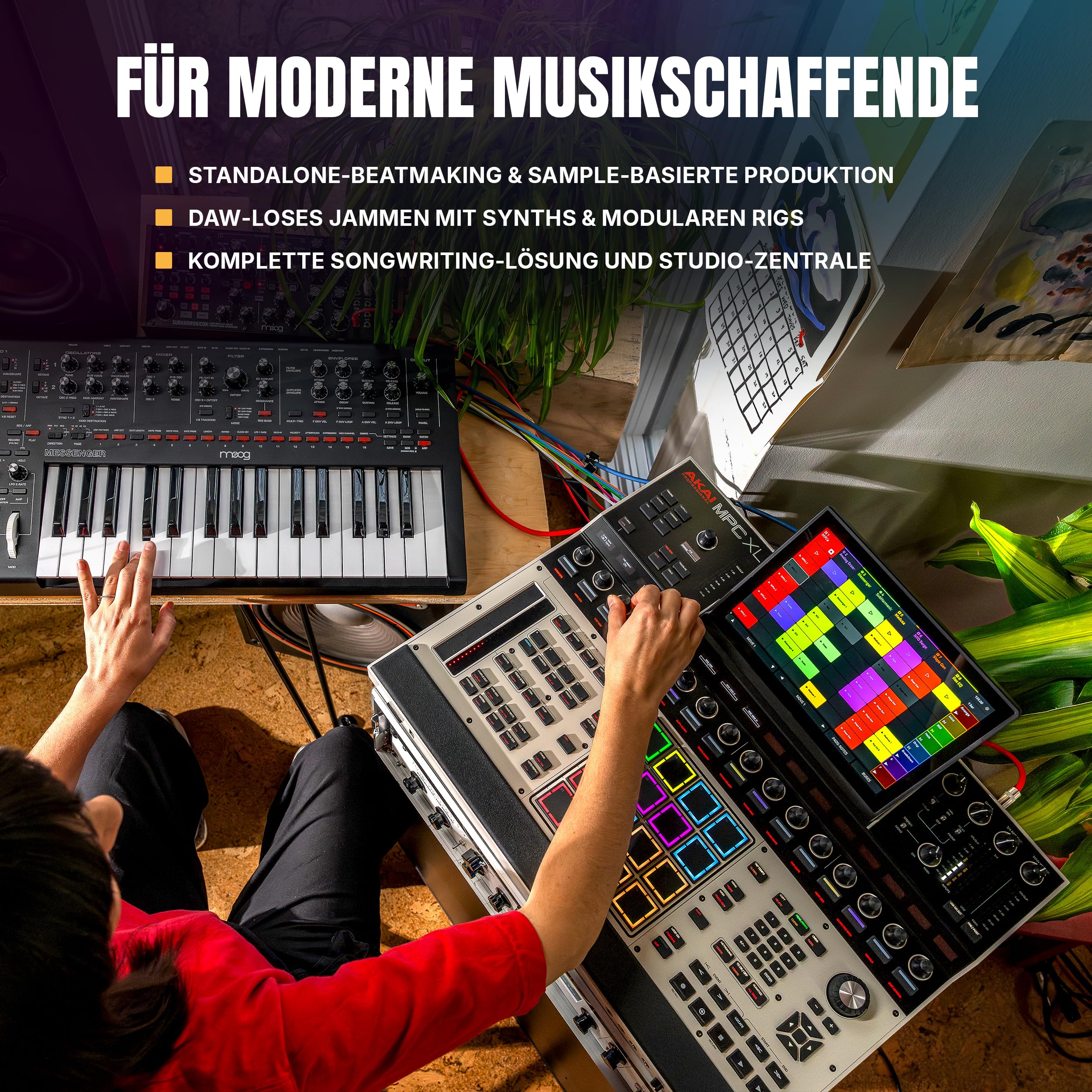 Akai Professional MPC XL Standalone Music Production Center für Sampling und Sequencing mit 10,1-Zoll Touchscreen, 3D MPCe Pads, 8‑Core CPU, 16 GB RAM und 256 GB SSD