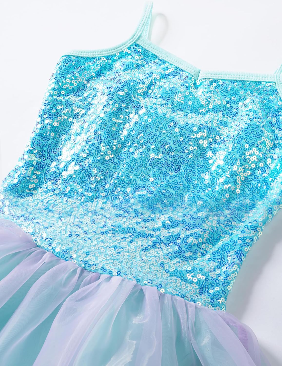 Zaclotre Little Girls Sequin Leotard Sparkly Strap Ballet Leotards Tutu Dress Ballerina Outfit Dance Costume for Kids - Image 2