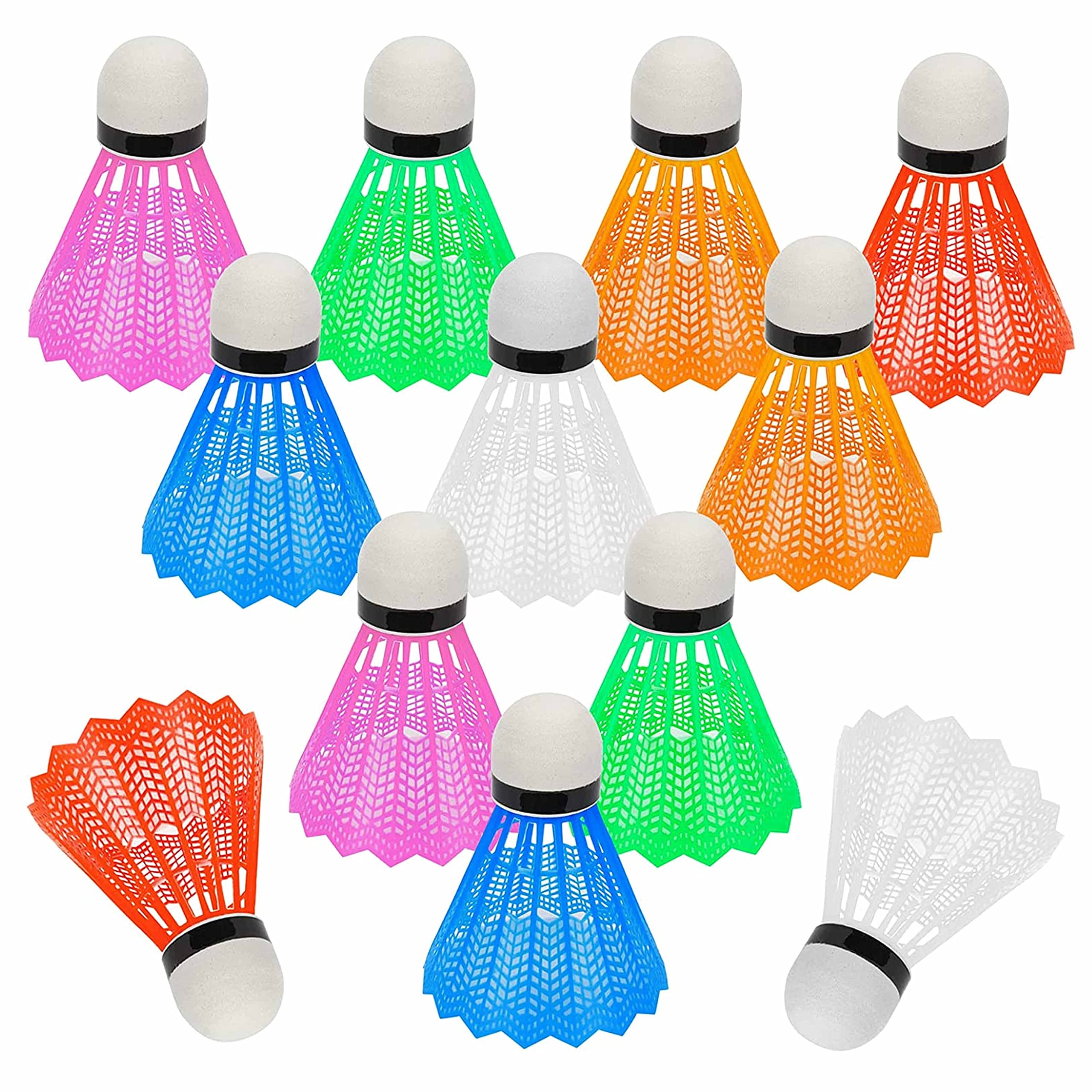 6 PCS Shuttlecock Nylon Feather Badminton Birdies Training Sport Sturdy Shuttles