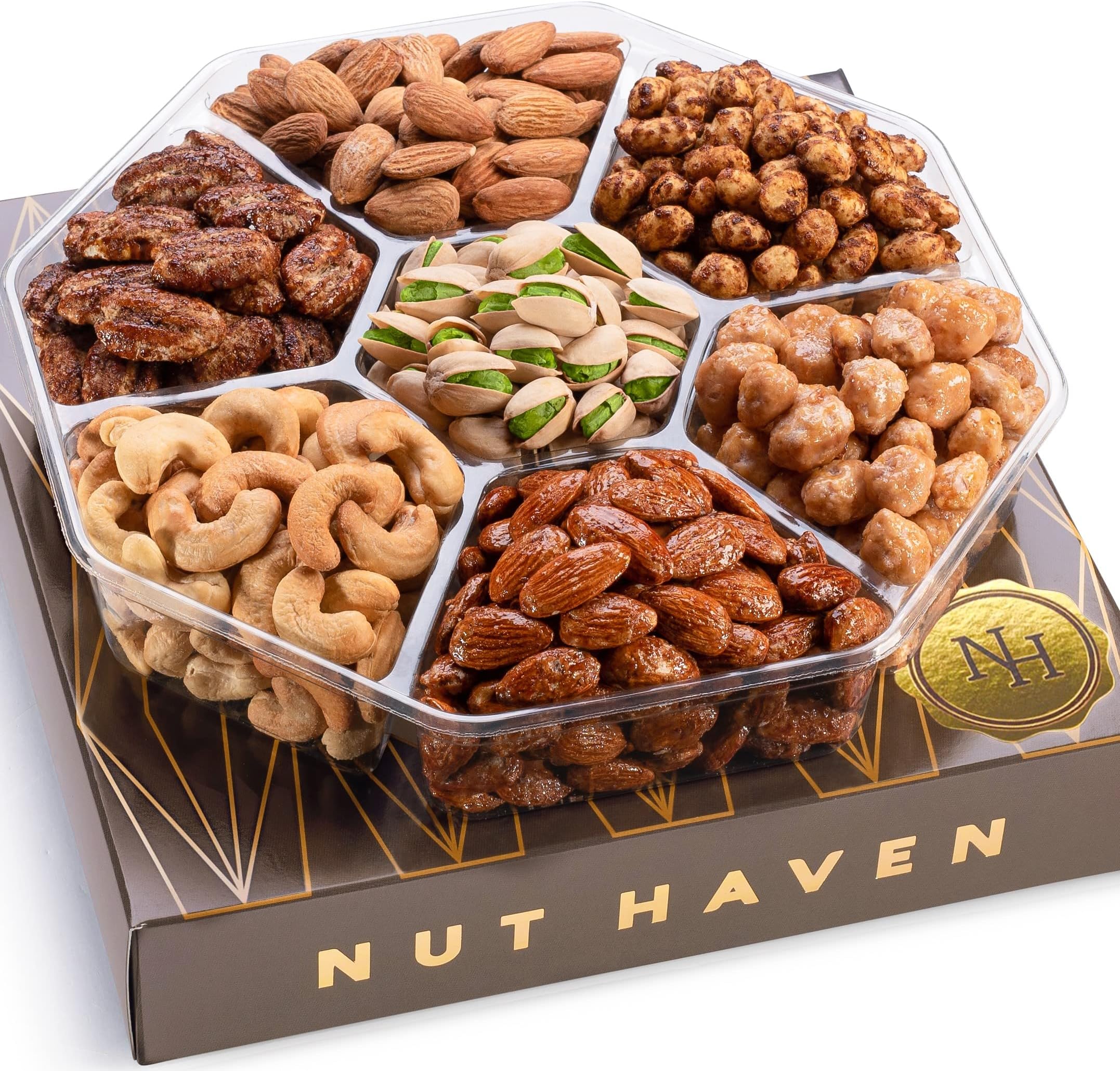 Mothers Day Nuts Gift Basket - Assortment of Sweet & Roasted Salted Gourmet Nuts - Food Gift Box for Mom, Her, Wife, Christmas, Fathers Day, Mothers Day, Sympathy, Family, Men & Women
