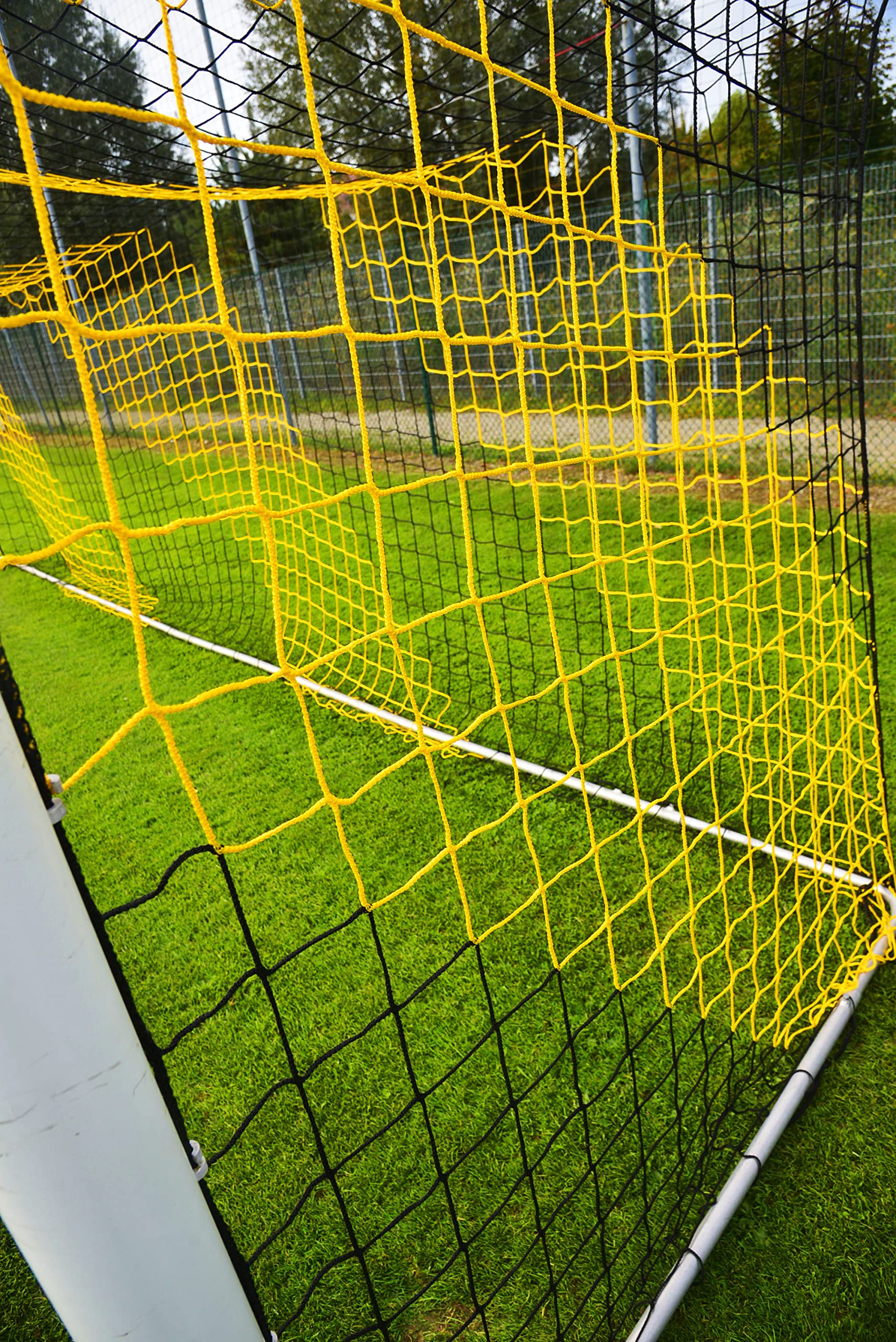 Reti per porte da calcio POWERSHOT - 5 x 2 m - bianco - spessore 4 mm-