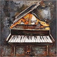 Vista 1 de Empire Art Direct Magic Keys - Arte de pared dimensional pintado a mano de hierro mixto, 32 x 32 x 3 pulgadas, listo para colgar