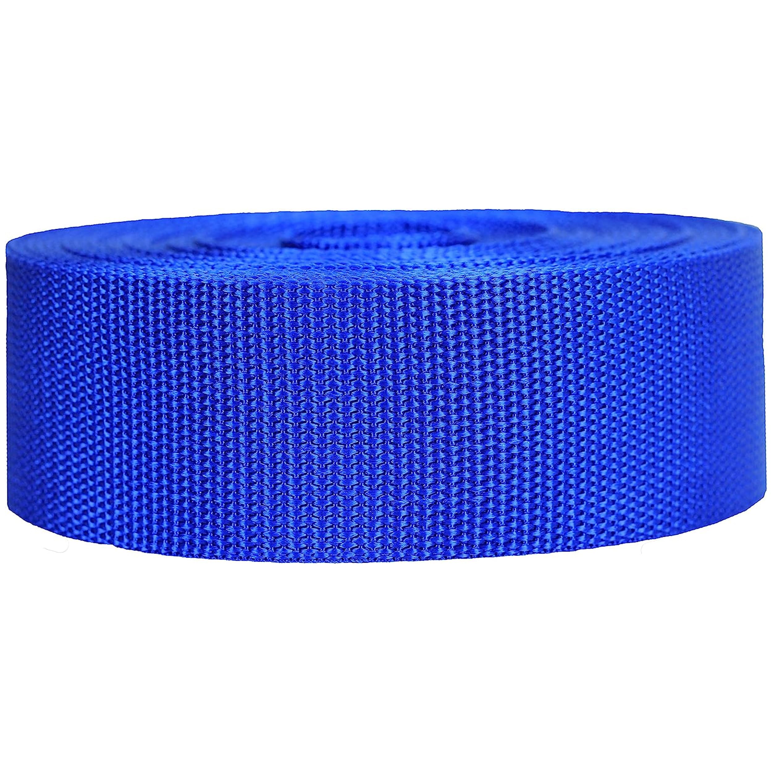 Strapworks Heavyweight Polypropylene Webbing - Heavy Duty Poly Strapping for Outdoor DIY Gear Repair 2 Inch x 50 Yards - Royal Blue
