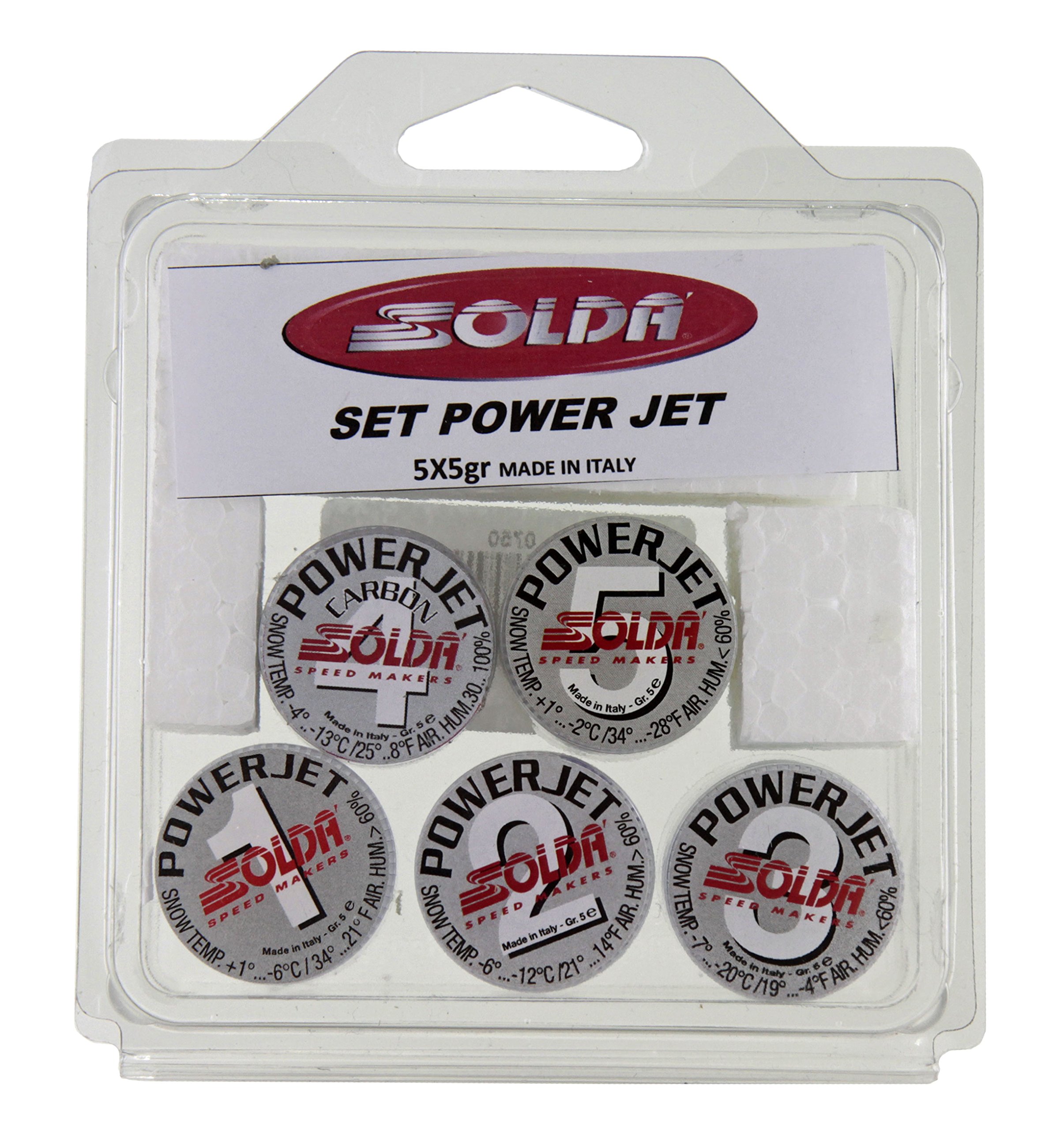 SOLDA' Set di 5 dadetti POWERJET da 5 gr - Additivi per scioline, gr 25