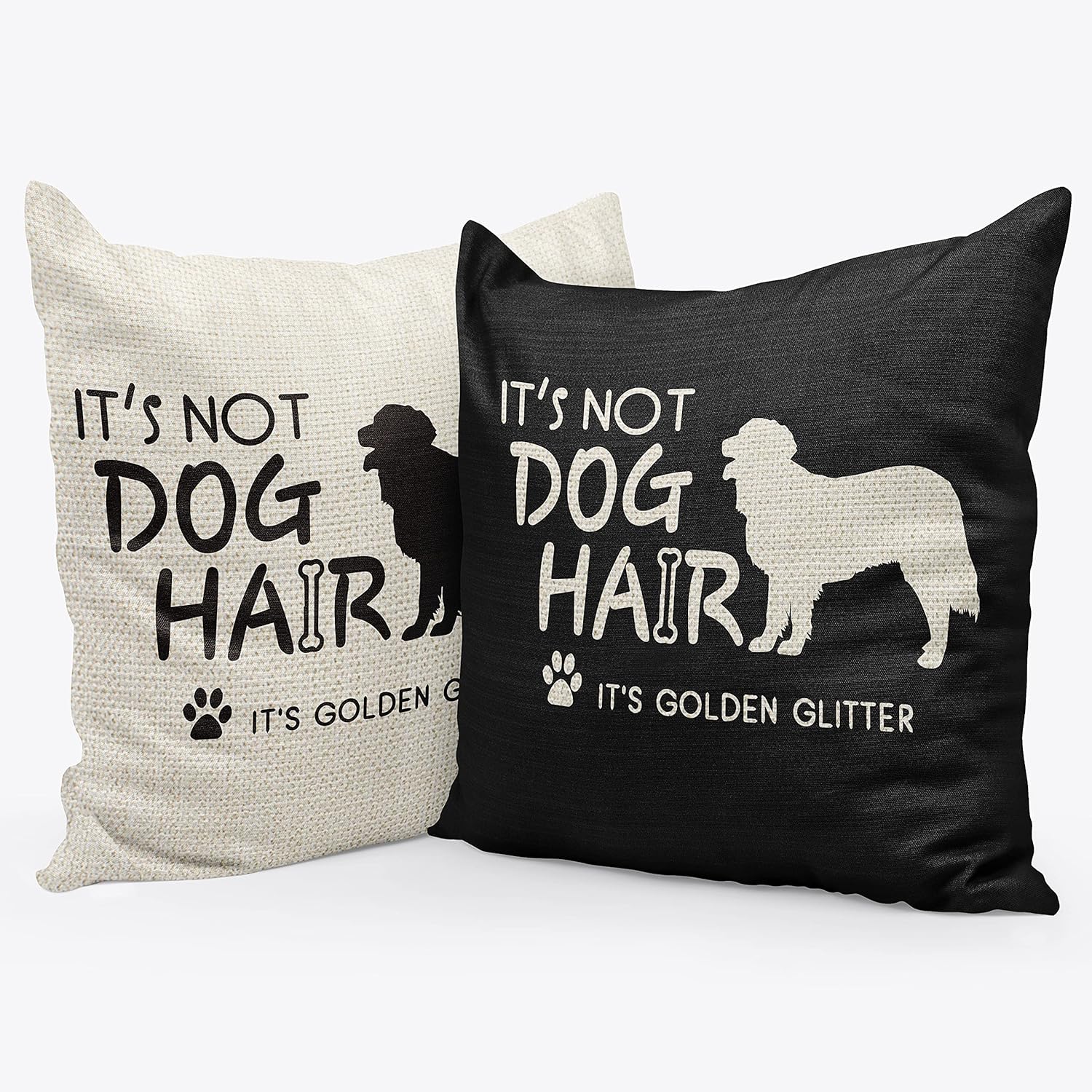 Golden Retriever Glitter Throw Pillow Case, 18 x 18 Kuwait Ubuy