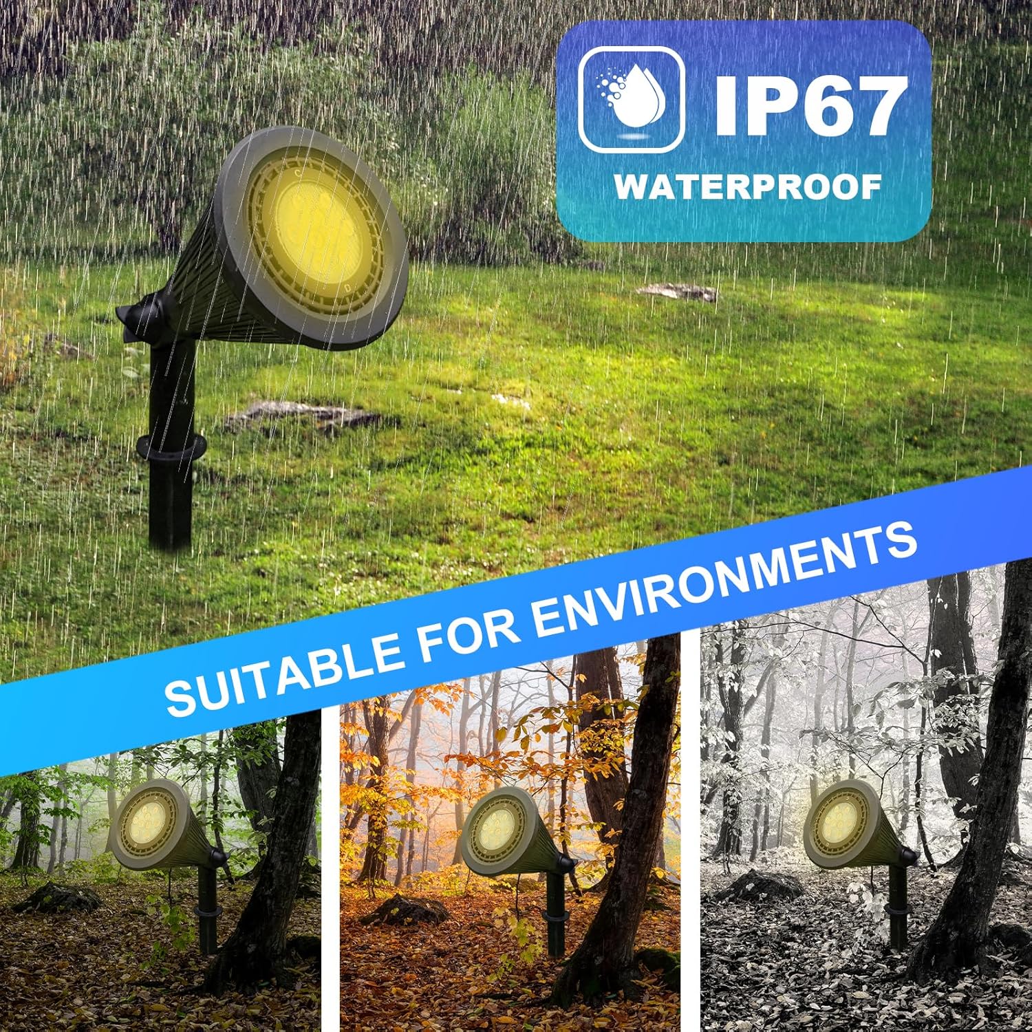 PAR36 LED Landscape Bulb 2700K Warm White, 11W Spotlights Outdoor Waterproof 40°, 12V Landscape Lights 900LM, G53 Base for Yard, Path, Tree, In-Ground Well Light, 1 Pack