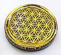 Vista 4 de ORGONITE ORGONE 4" Flower of Life Coaster