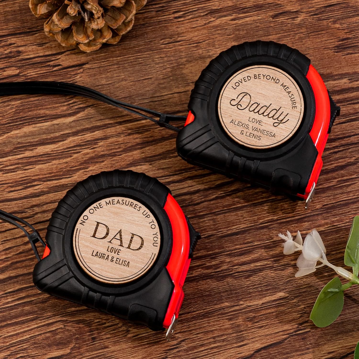 Father’s Day Gift - Personalized Engraved Tape Measure, No One Measures Up to You, Custom Tape Measure Gift for Dad Grandpa, 3m/10ft