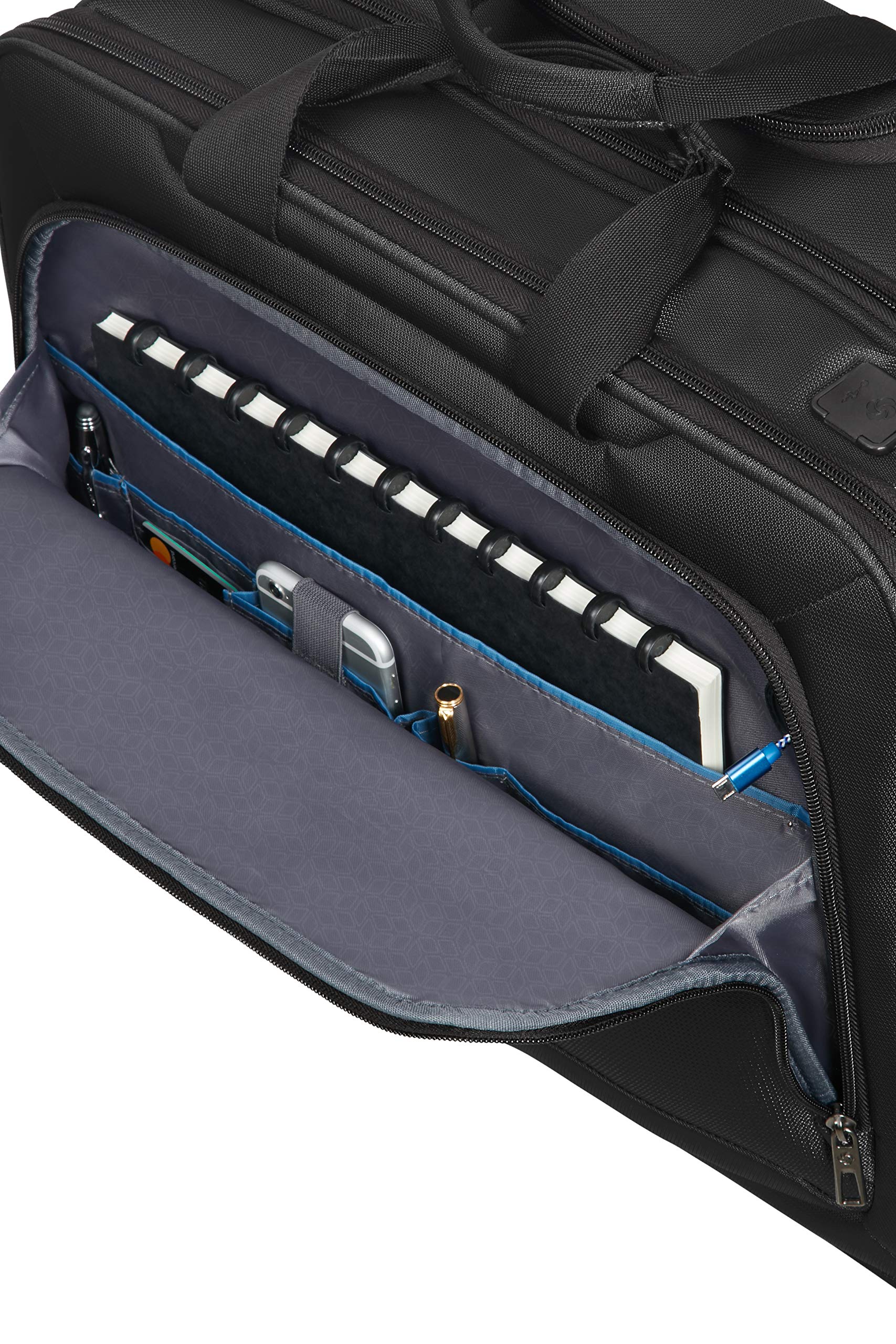 Samsonite Vectura Evo - Sacoche pour ordinateur portable à roulette 17.3 pouces, 46 cm, 27.5 L, Noir (Black)