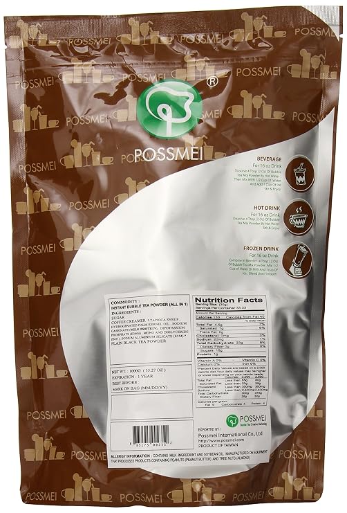 Possmei Bubble Tea Mix Instant Powder, Bubble Tea 3in1, 2.2 Pound