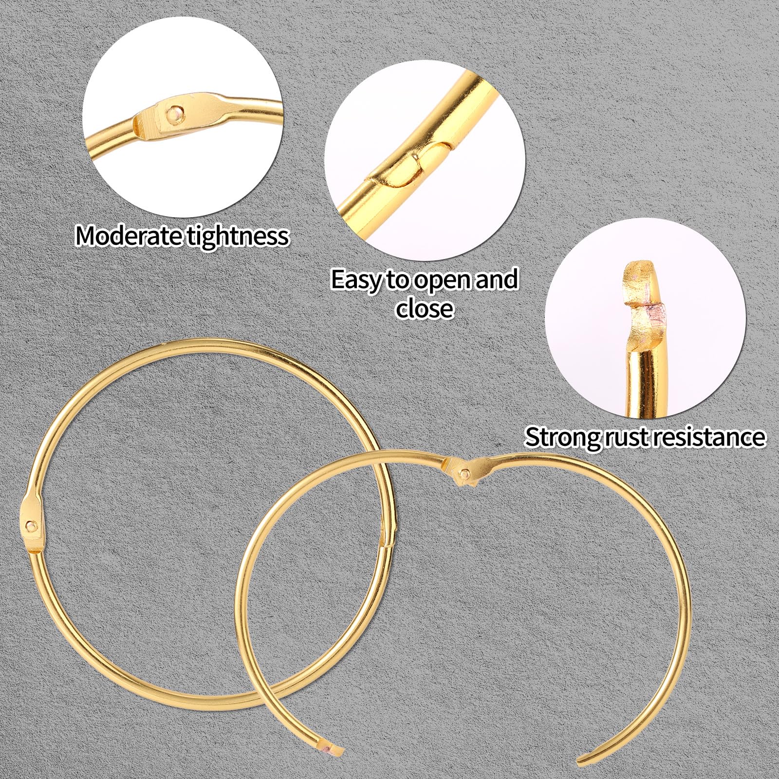 BOXOB 8pcs Loose Leaf Binder Rings - Image 4