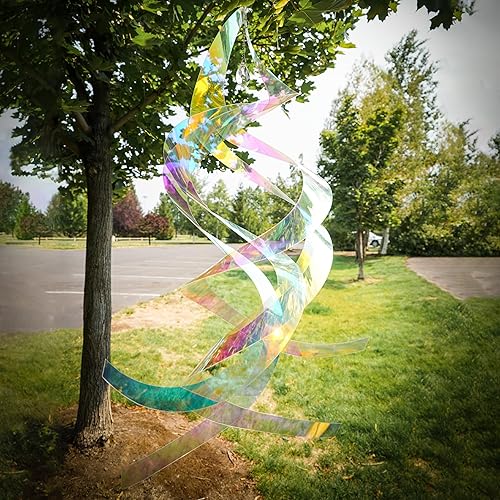 Miniatura 54 de In the Breeze Mylar Spinner Silver Sparkle Sparkle Sprite — 32 pulgadas de largo Sprite plateado brillante