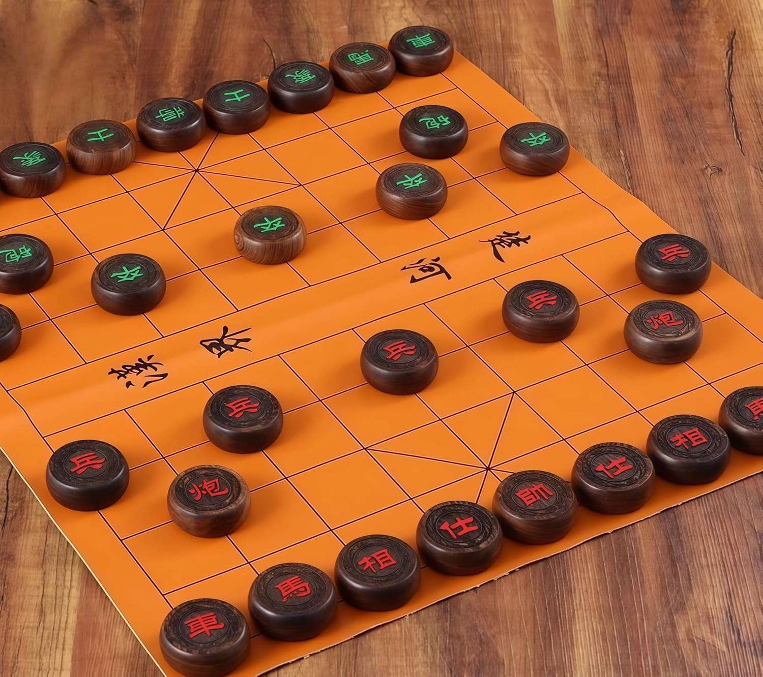 Natural Wood Chinese Chess, Xiangqi Gift Set - Travel Games Sets with Board Games Gift, Xiang Qi Game & Pieces, Chinese Decor & Gifts, Chinese New Year Decor