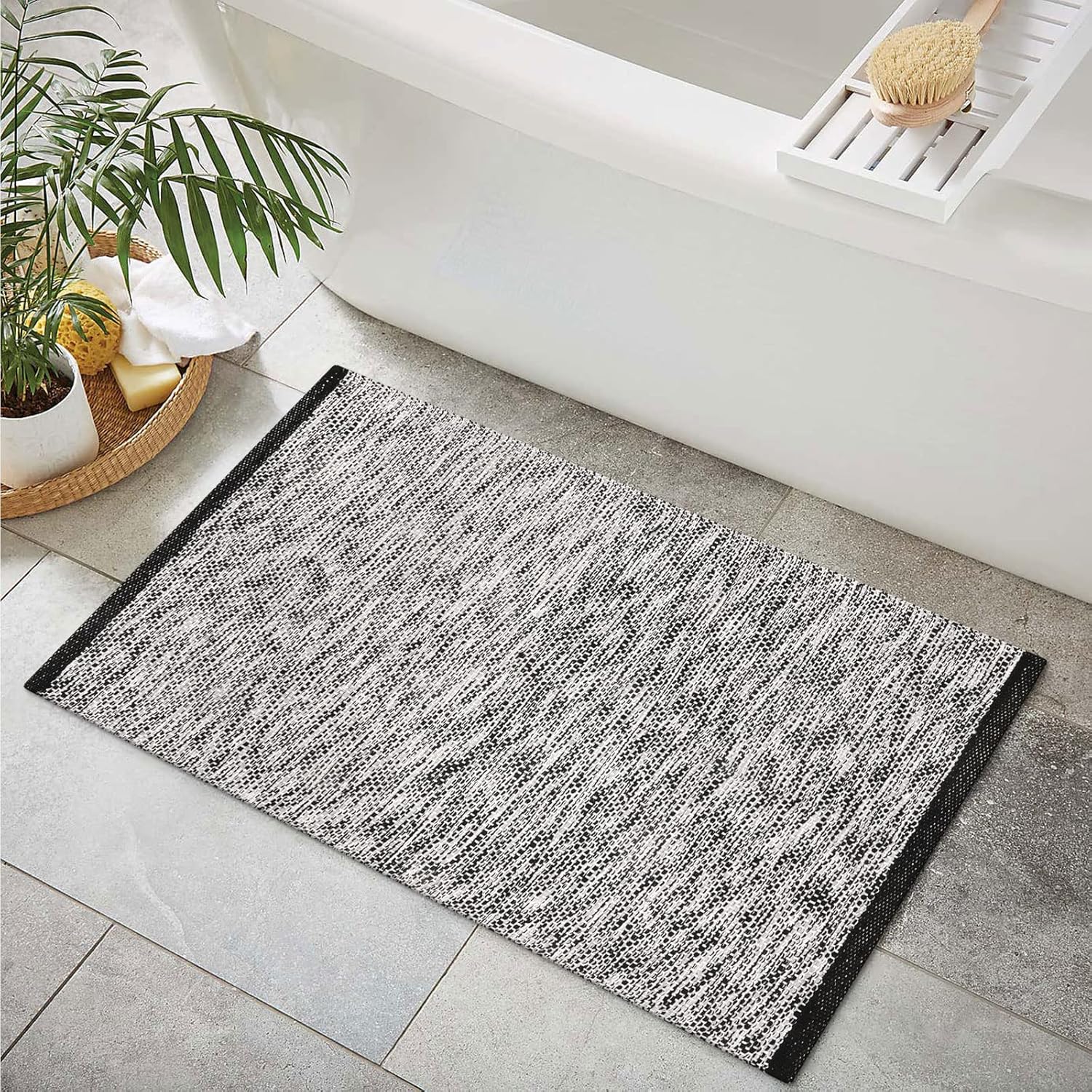 Lahome Small Bathroom Rugs, Washable 2x3 Handwoven