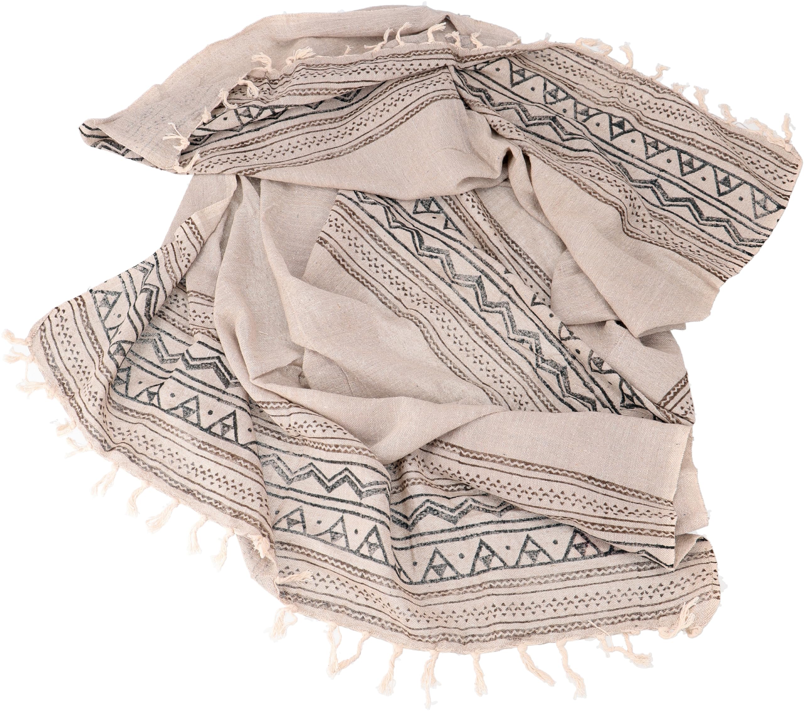 GURU SHOP Paño de algodón estampado indio, bufanda ligera con estampado de bloques, pareo, toalla de playa, hombre/mujer, rosa, algodón, talla: talla única
