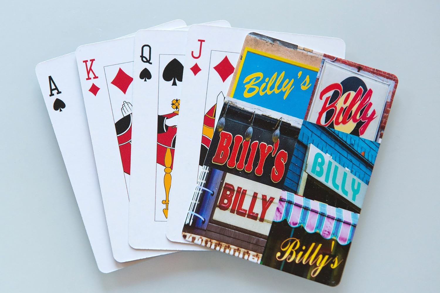 BILLY Personalized Playing Cards featuring photos of actual signs