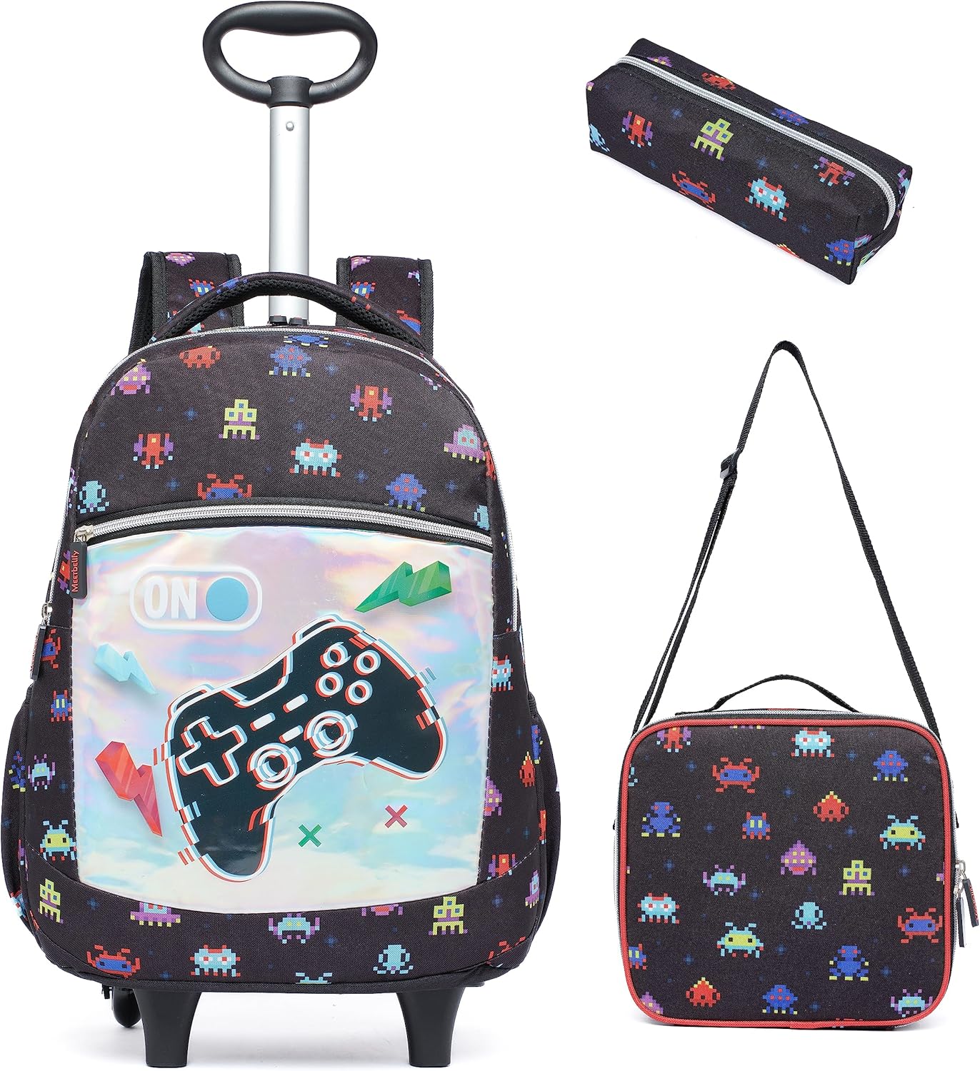 Egchescebo Kids Rolling Backpack for Boys Suitcases