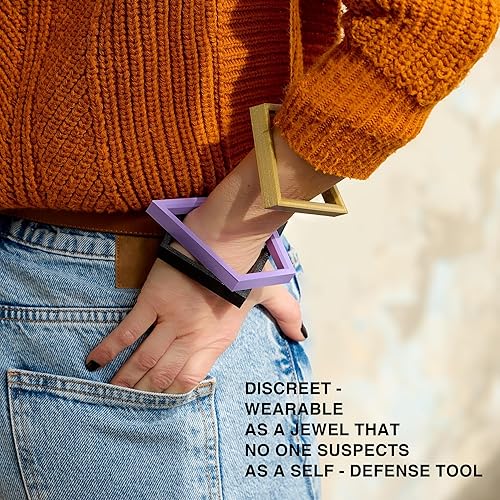 Miniatura 5 de DefendHER+ Siéntete más seguro con discreta pulsera de autodefensa para mujeres, cómodas joyas de seguridad personal ocultas, aprobadas por la TSA,