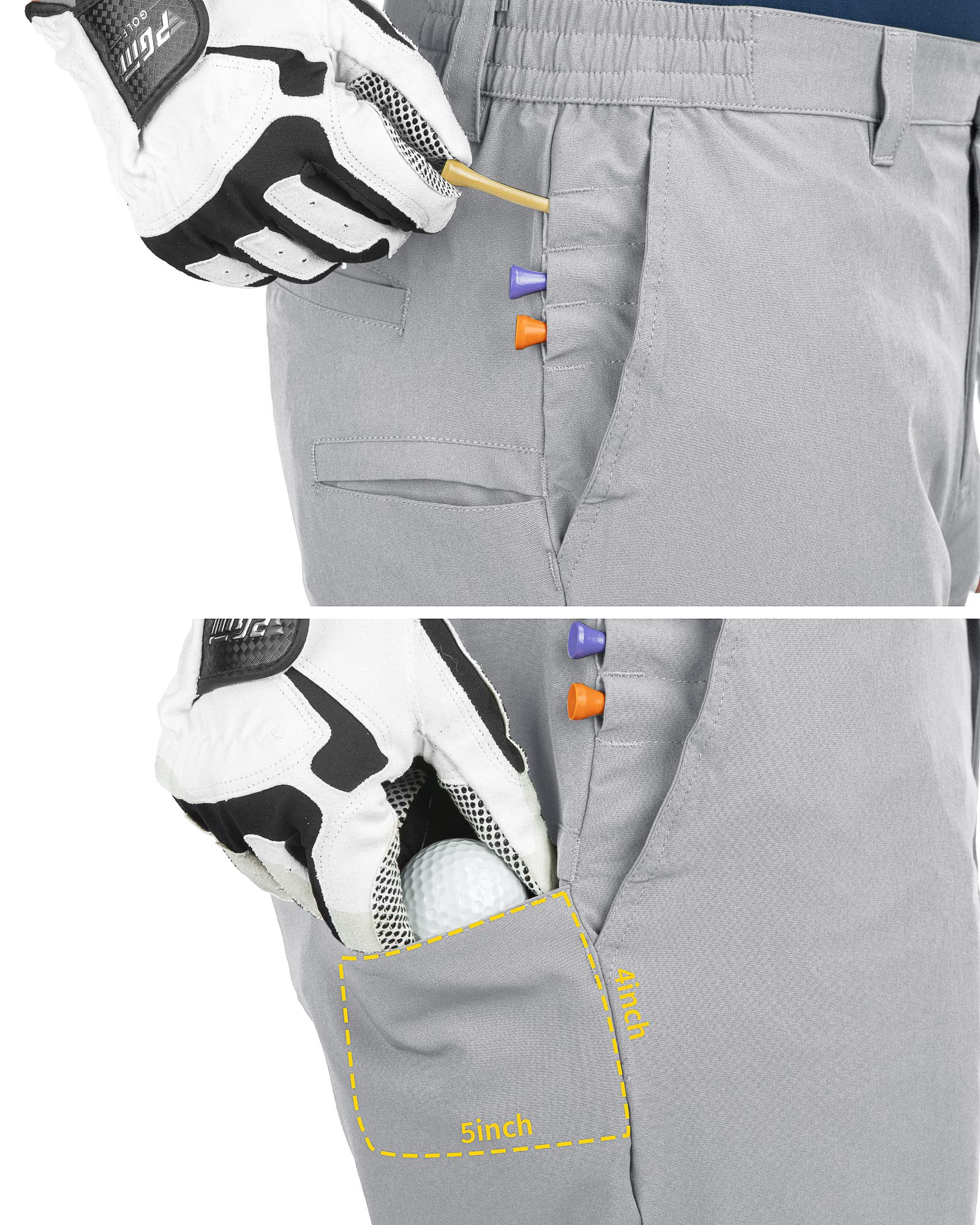 33,000ft Pantaloncini da Golf da Uomo Pantaloncini Leggeri Elasticizzati ad Asciugatura Rapida con Protezione Solare UPF 50+ Pantaloncini Sportivi all'aperto per l'escursionismo
