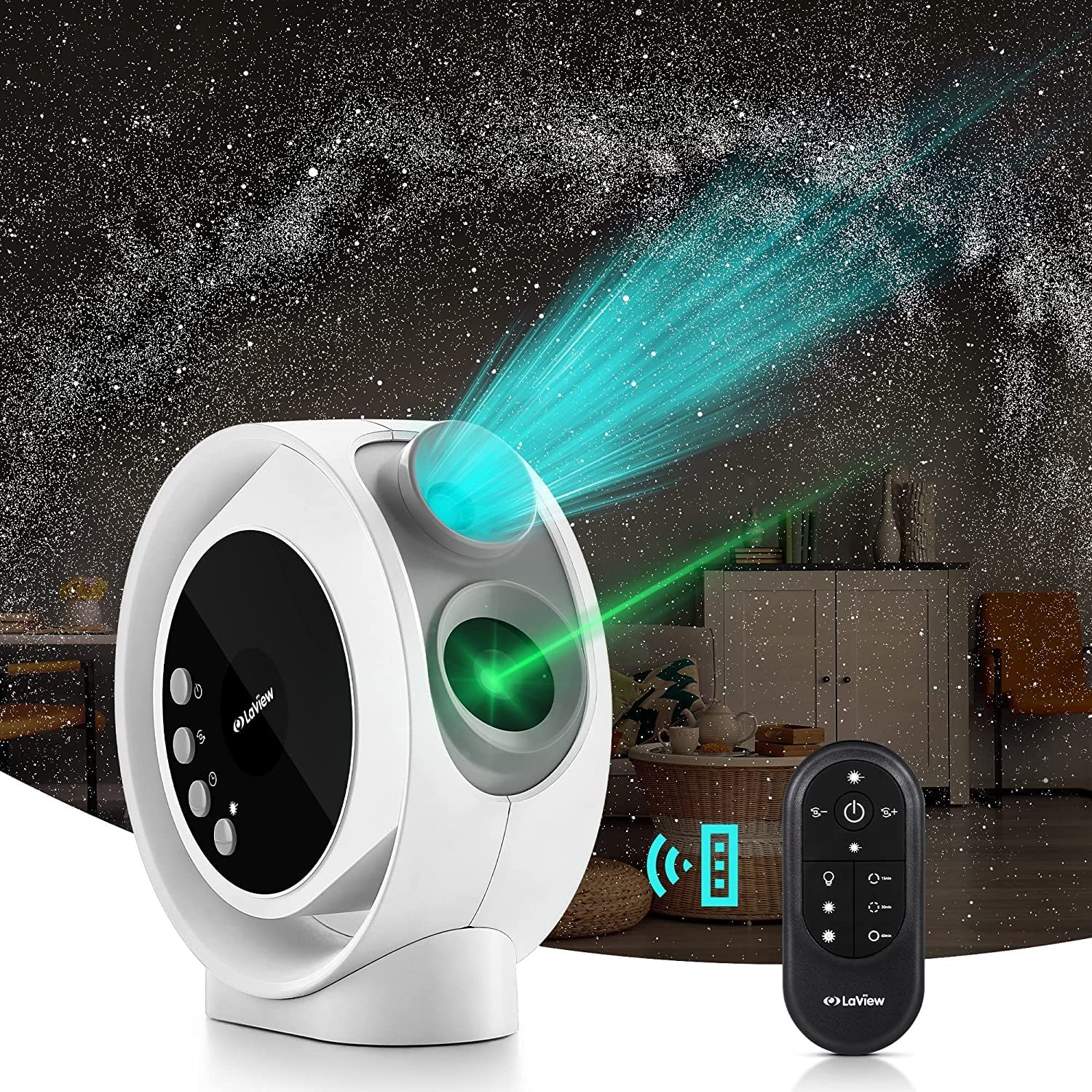 LaView Star Projector HD Image Large Projection Area LED Lights for Bedroom Infrared Remote Controll