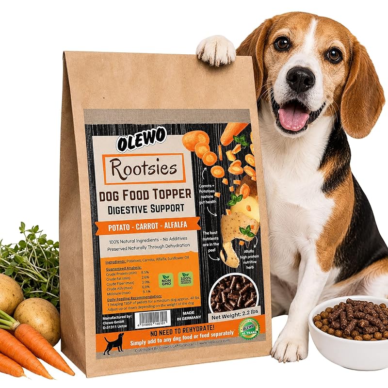 Complemento alimentar em pellets para cães com estômago sensível Olewo Rootsies, 1 kg