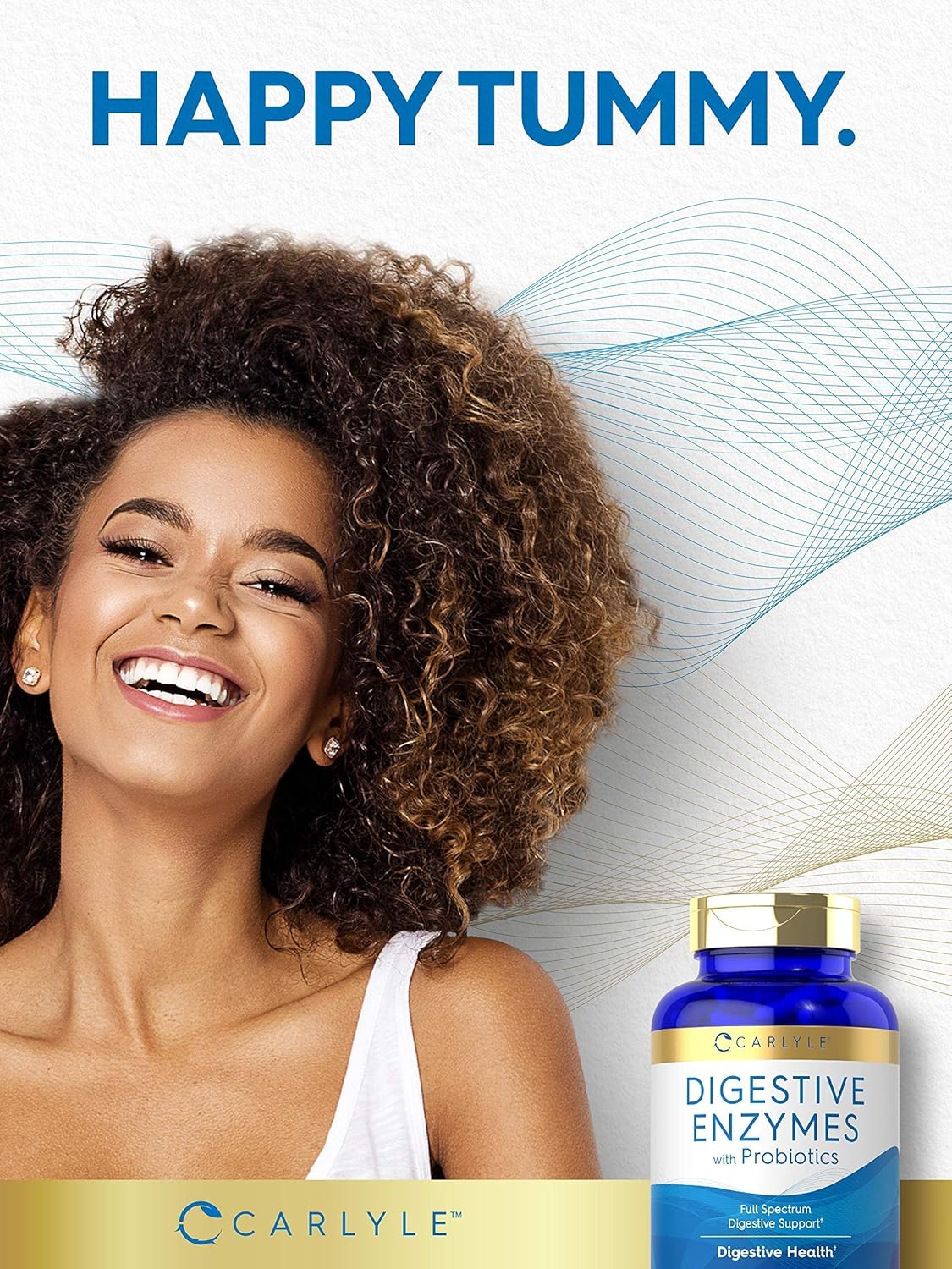 Carlyle Digestive Enzymes with 14 Probiotic Strains | 180 Capsules | Non-GMO and Gluten Free Supplement : Health & Household