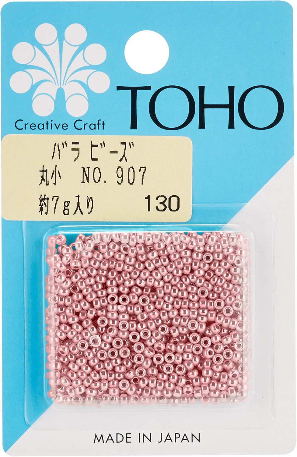 TOHO Round Small Beads, Rose Pack Beads, Outer Diameter Approx. 0.09 inches (2.2 mm), Approx. 0.2 oz (7 g), No. 907