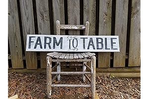 Rustic Farmhouse Style "Farm to Table" Wood Sign | Kitchen Dining Room...