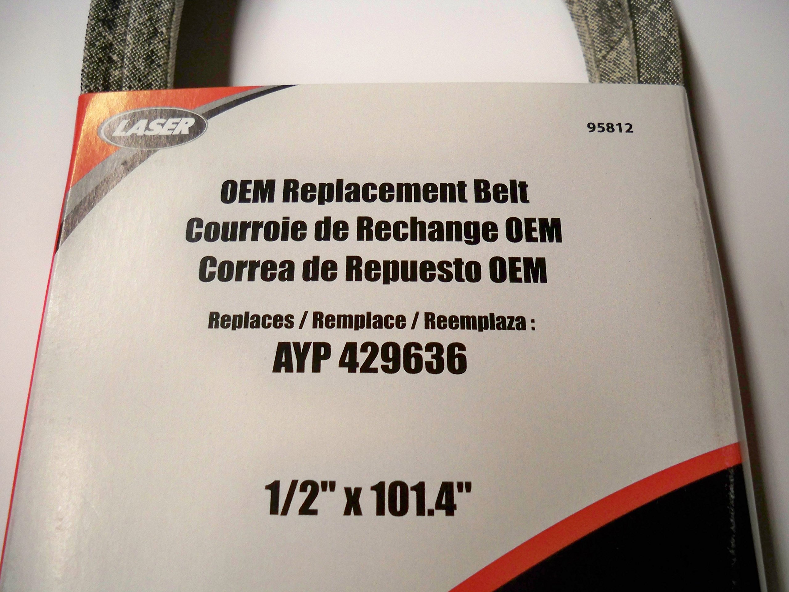 OEM duplicado cinturón (con Kevlar) sustituye a 429636, 532429636, 197253, 532197253 Craftsman Poulan Husqvarna