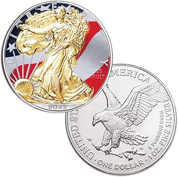 2023 Colorized & Gold-Plated American Silver Eagle with Case at