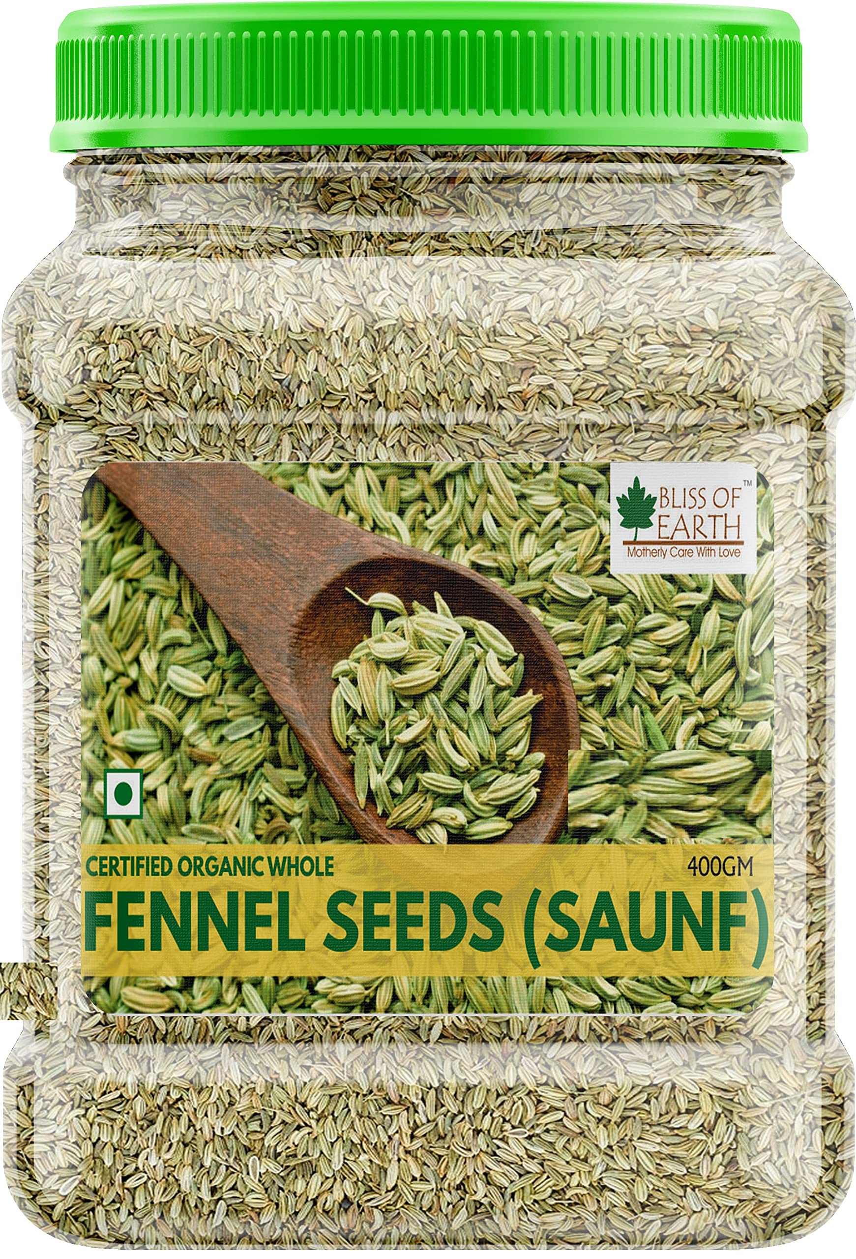 Bliss of Earth Organic Whole Fennel Seed 400gm