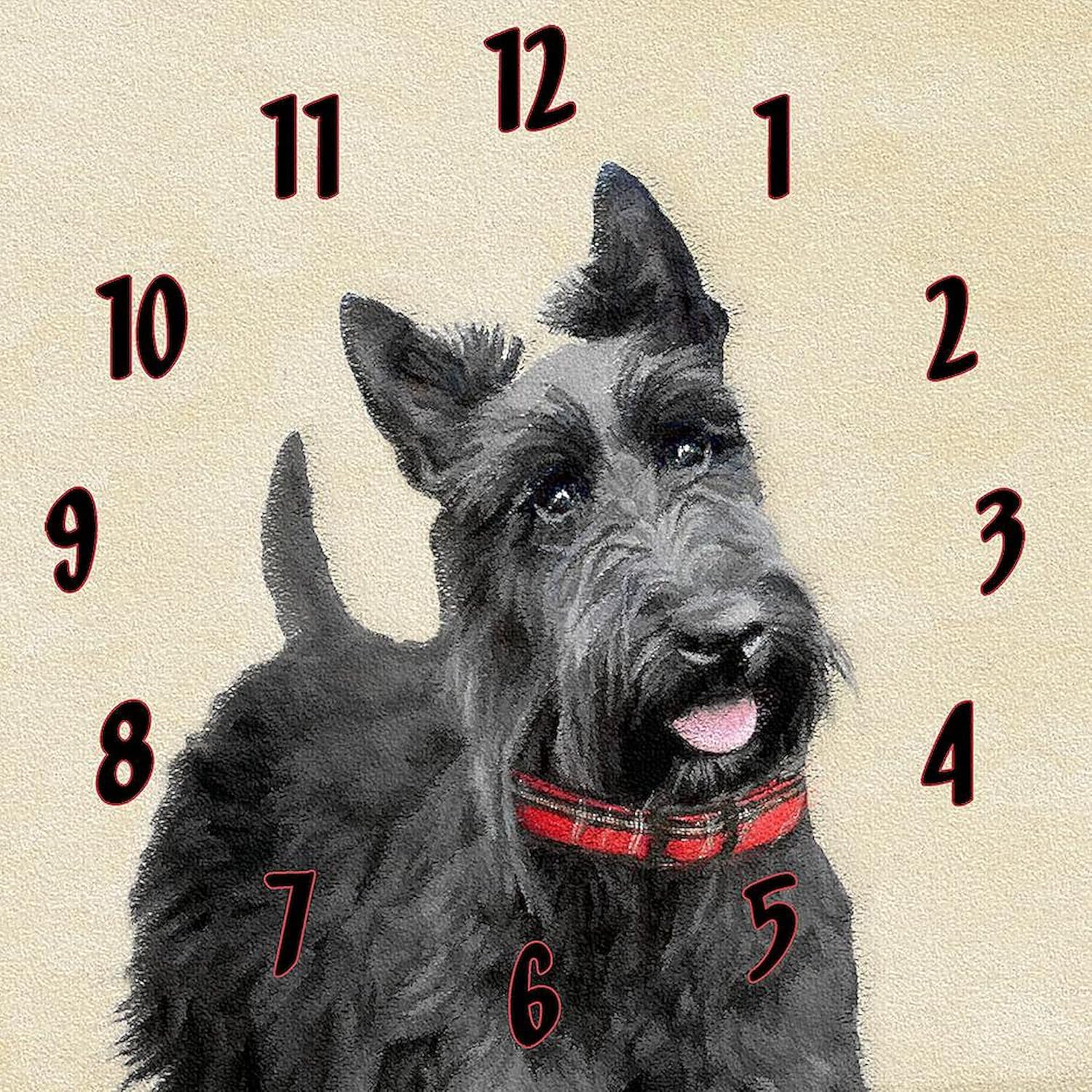 CafePress Scottish Terrier 10" Wall Clock for Livingroom, Kitchen, or Office