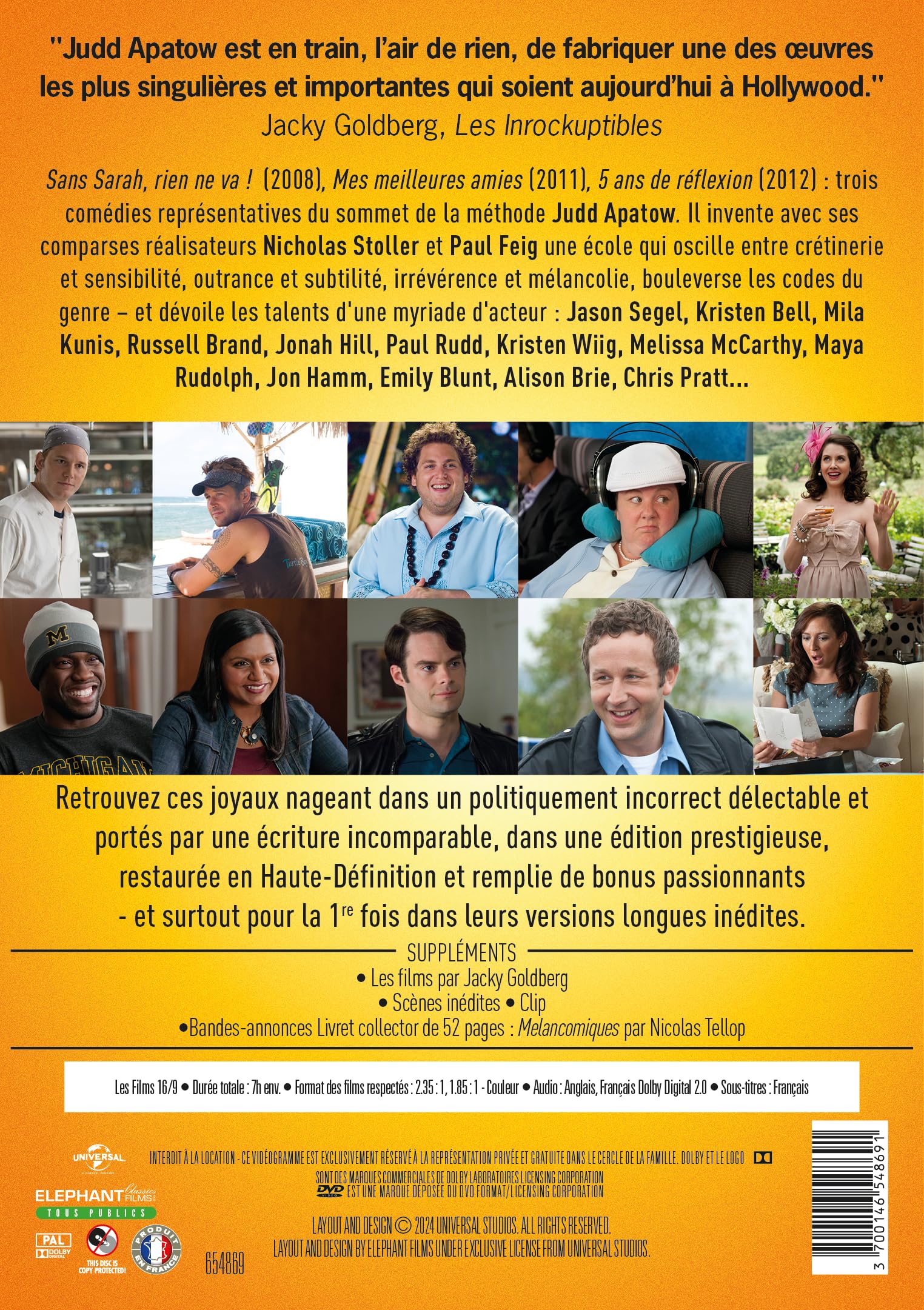 Apatow Productions, 3 comédies cultes : Sans Sarah, rien ne va ! + Mes meilleures amies + 5 ans de ré on