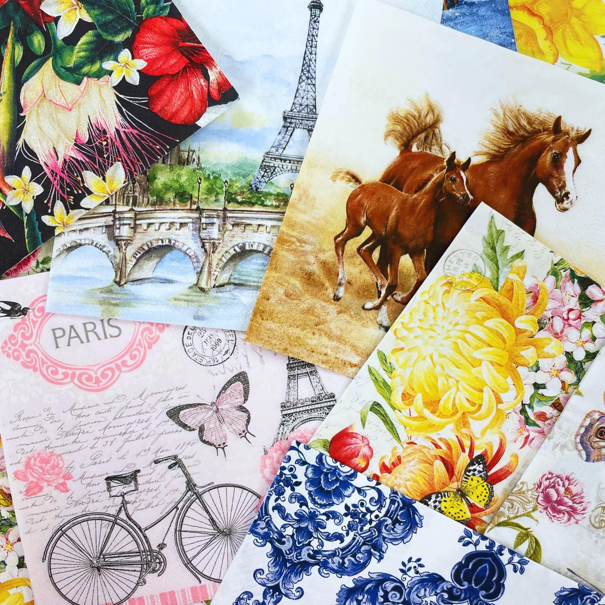 Lot de 20 Serviettes Papier Assorties - PPD