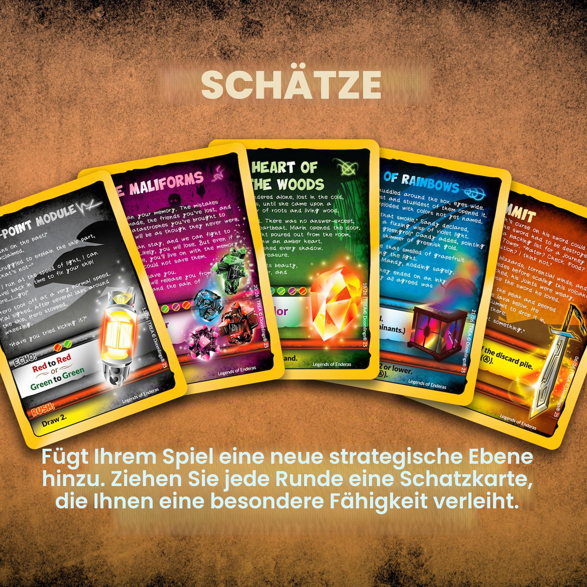 Doomlings Kartenspiel: Legends of Enderas Variety Expansion - 120 neue Karten, 5-in-1-Bundle (Mythlings, Techlings, Dinolings, Fuzelings & Treasures) | ab 8 Jahren, 2-6 Spieler
