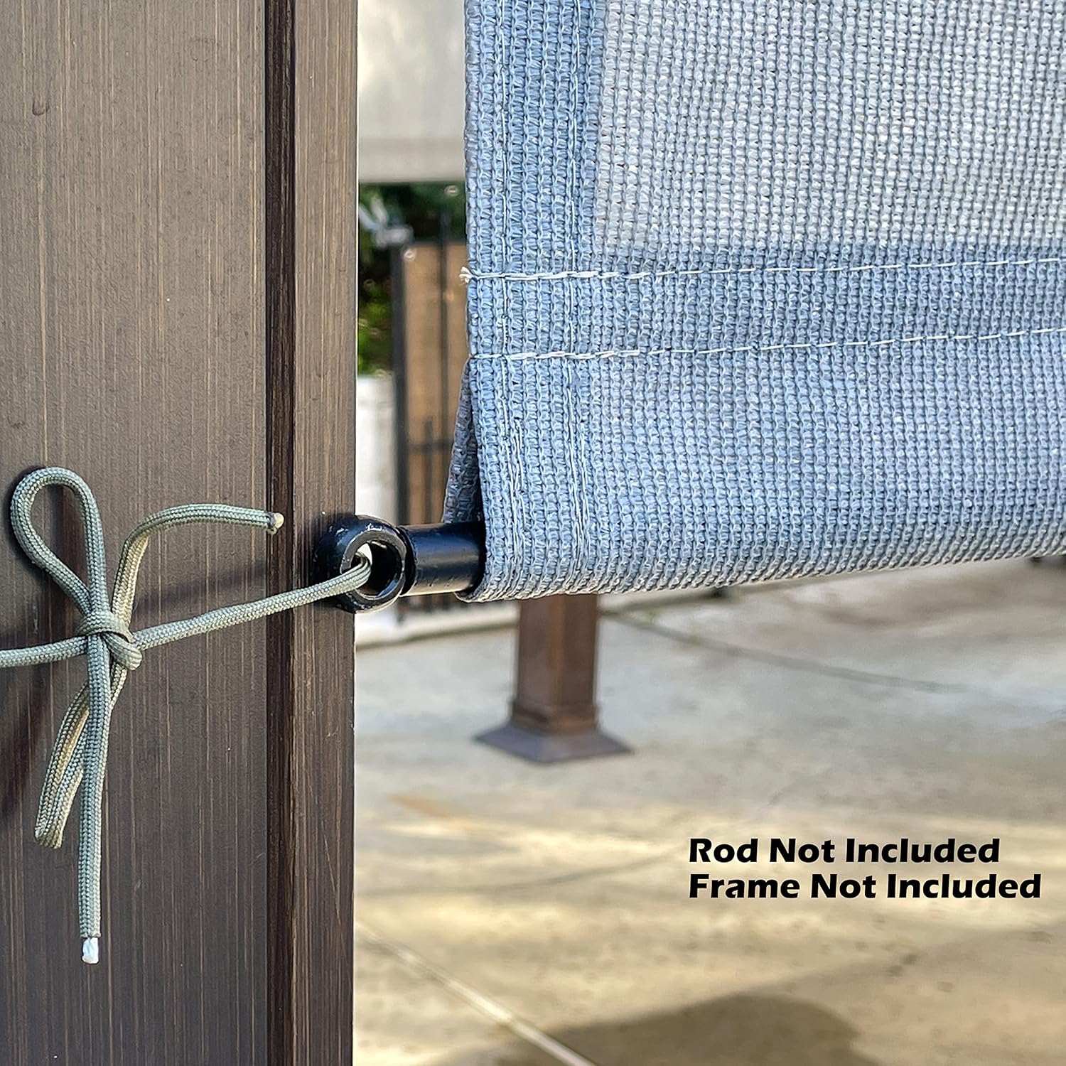 Universal Pergola Replacement Canopy Shade Cover with Breathable HDPE Fabric & Rod Pockets for 10 x 10 FT Pergola, Canopy Size: 192'' L x 106'' W (Light Grey)