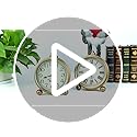 Maxspace Metal Golden Table Clock, Retro Vintage Non-Ticking Small Alarm Clock,Battery Operated Silent Quartz Movement HD Glass Desk Clock for Bedroom Living Room Indoor Decoration Kids… (Arabic2)