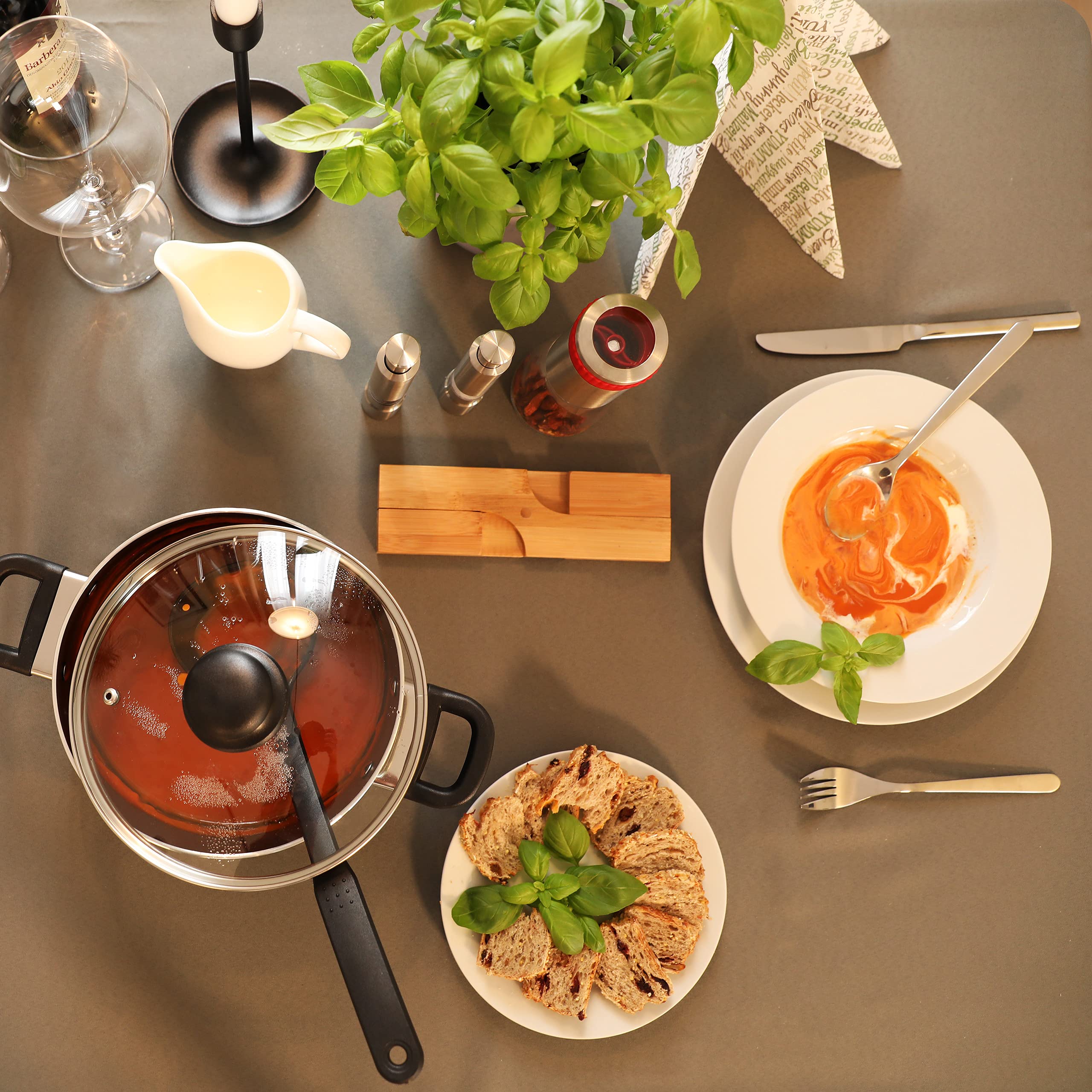 Relaxdays Set 2 macina pepe manuale acciaio inox maneggevole macinino per spezie da viaggio pressione pollice argento