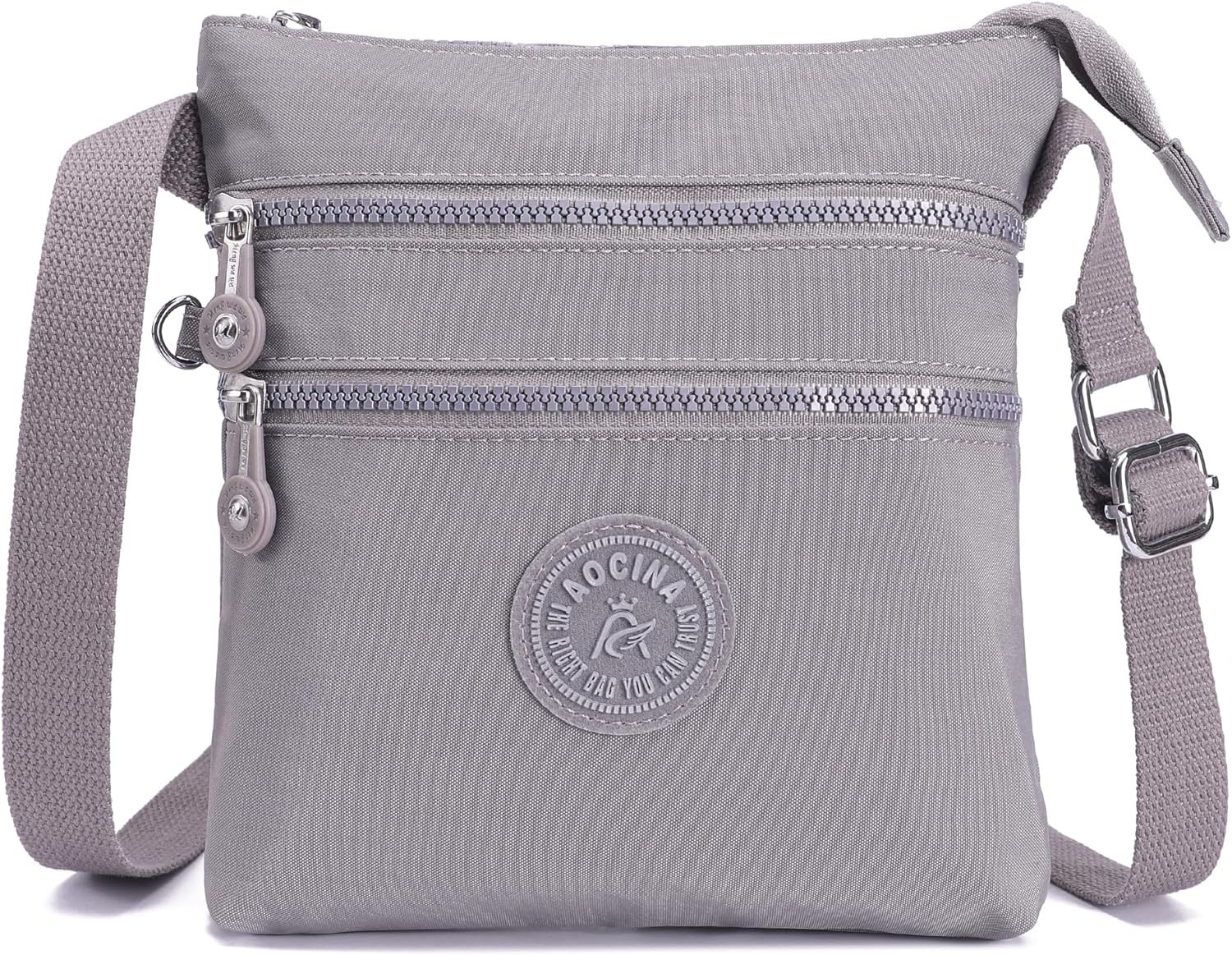 AOCINA Nylon Crossbody Bags for Women Multi Pocket Small Cross Body Purse Lightweight Travel Phone Purses Shoulder Handbags