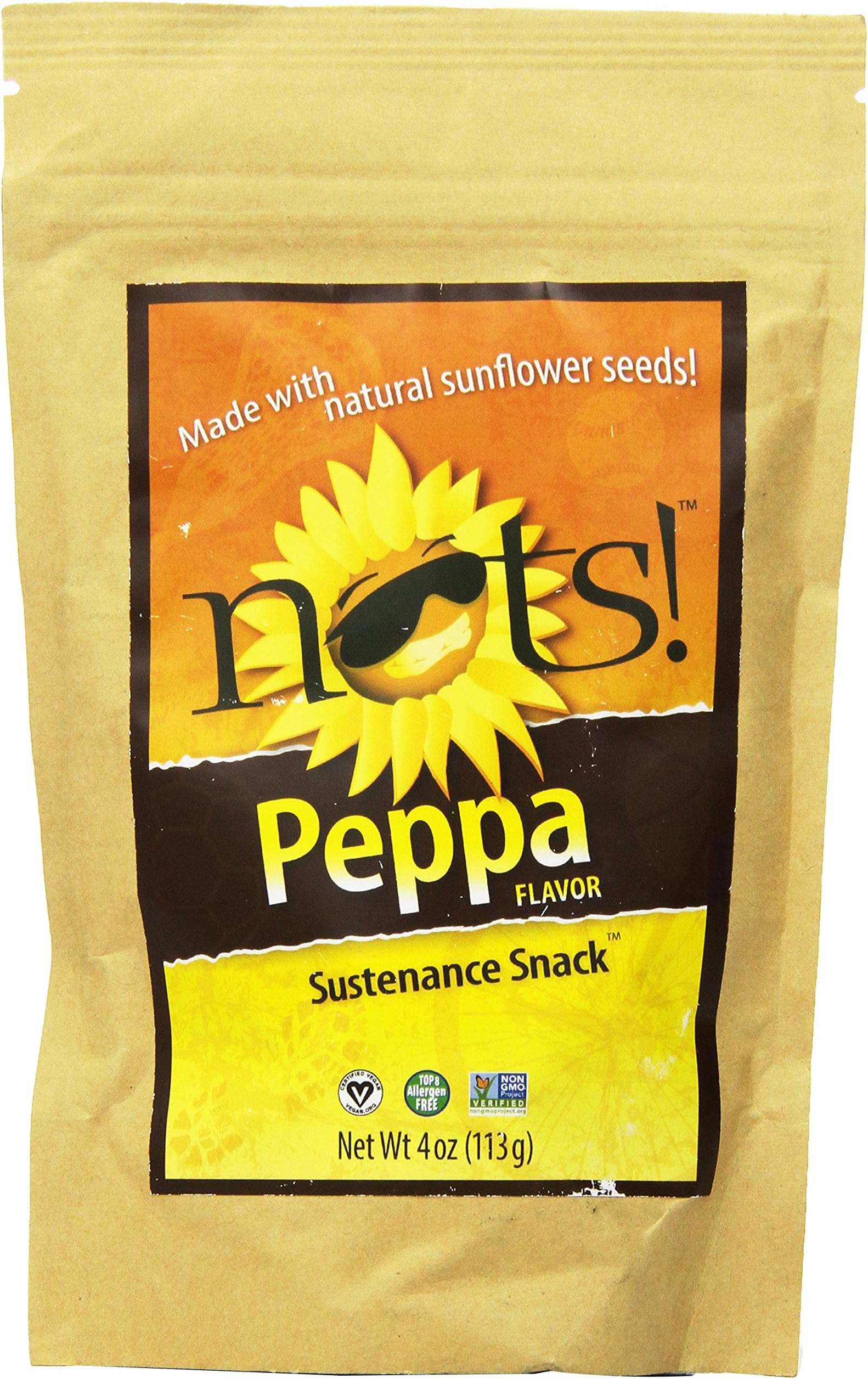 Nots Sunflower Snacks Roasted, Peppa, 4 Ounce