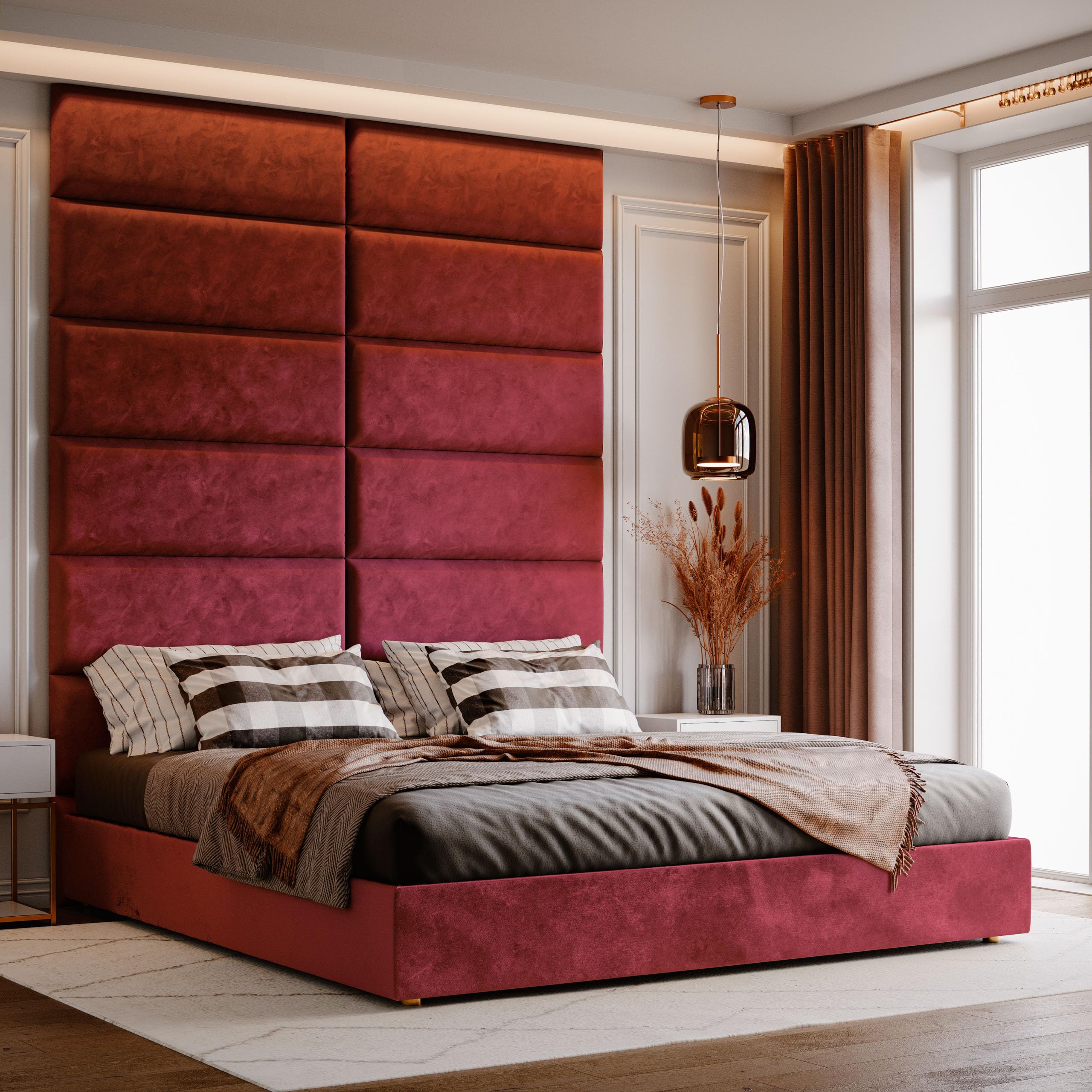 Tête De Lit NAOFE Rembourrée - Design Arrondi Moderne, Blanc, Pour Lit 120 Cm - Fixation Murale Facile