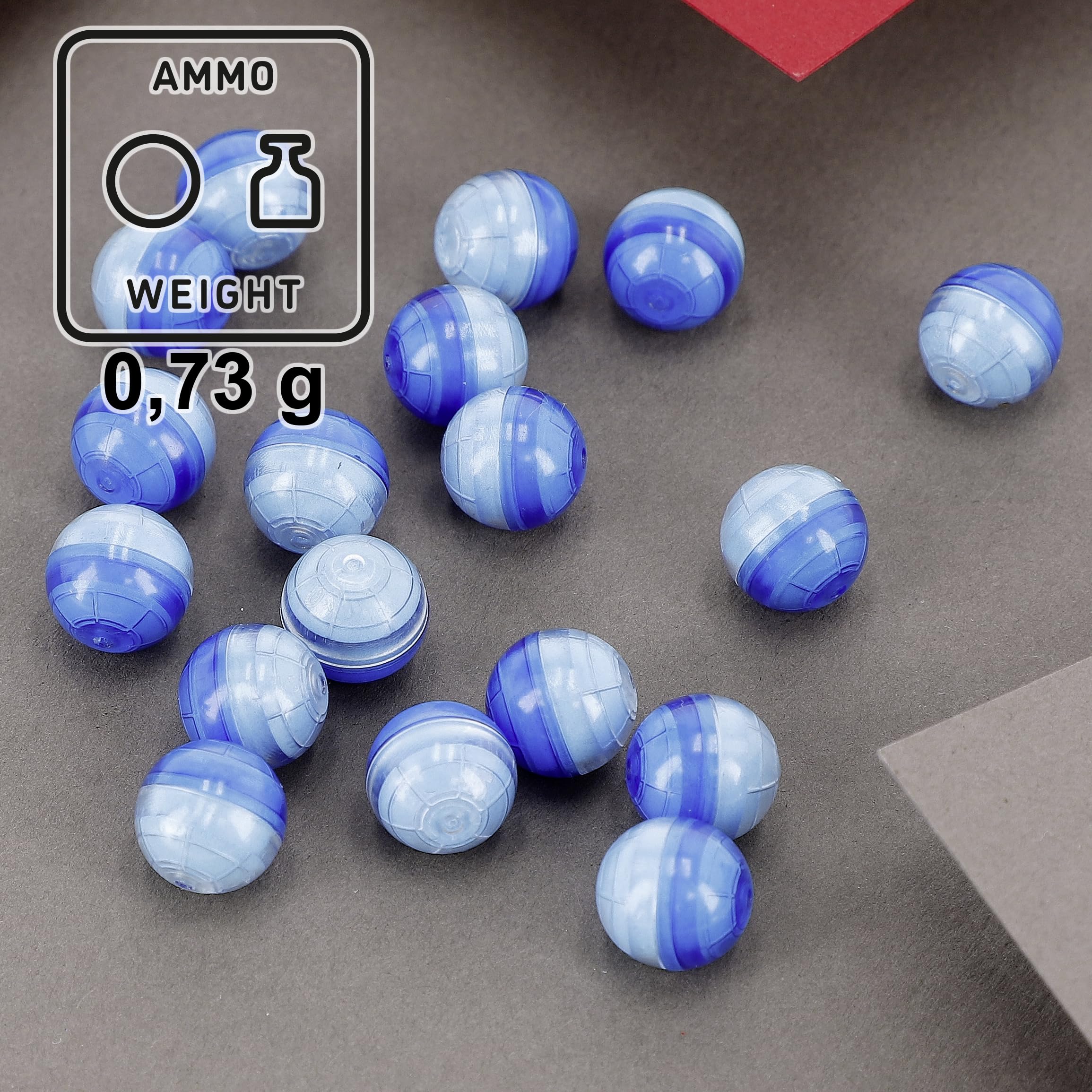 IDP T4E CBK CB 43 - Palline di gesso blu Cal.43, 500 pezzi