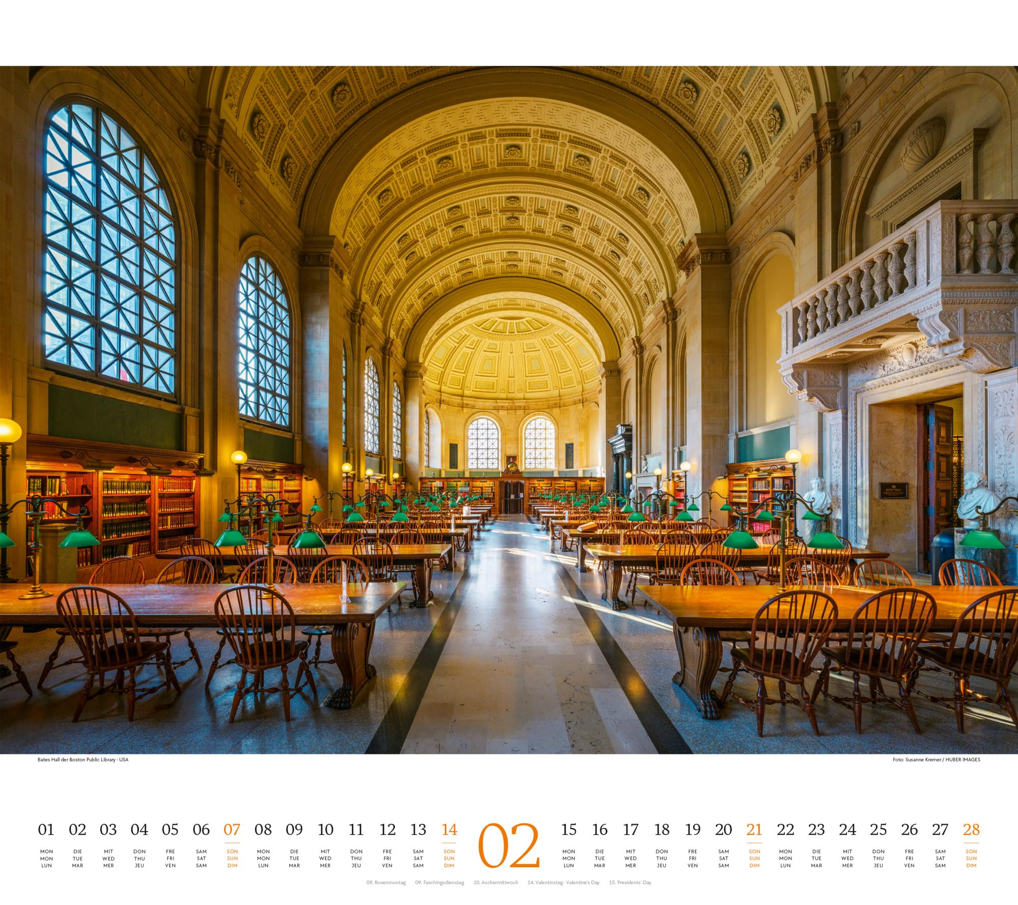 Welt der Bücher Kalender 2027 | Bildgewaltiger Bibliotheken-Kalender im großen Querformat (54x48 cm) | Eindrucksvolle Architektur von Büchereien